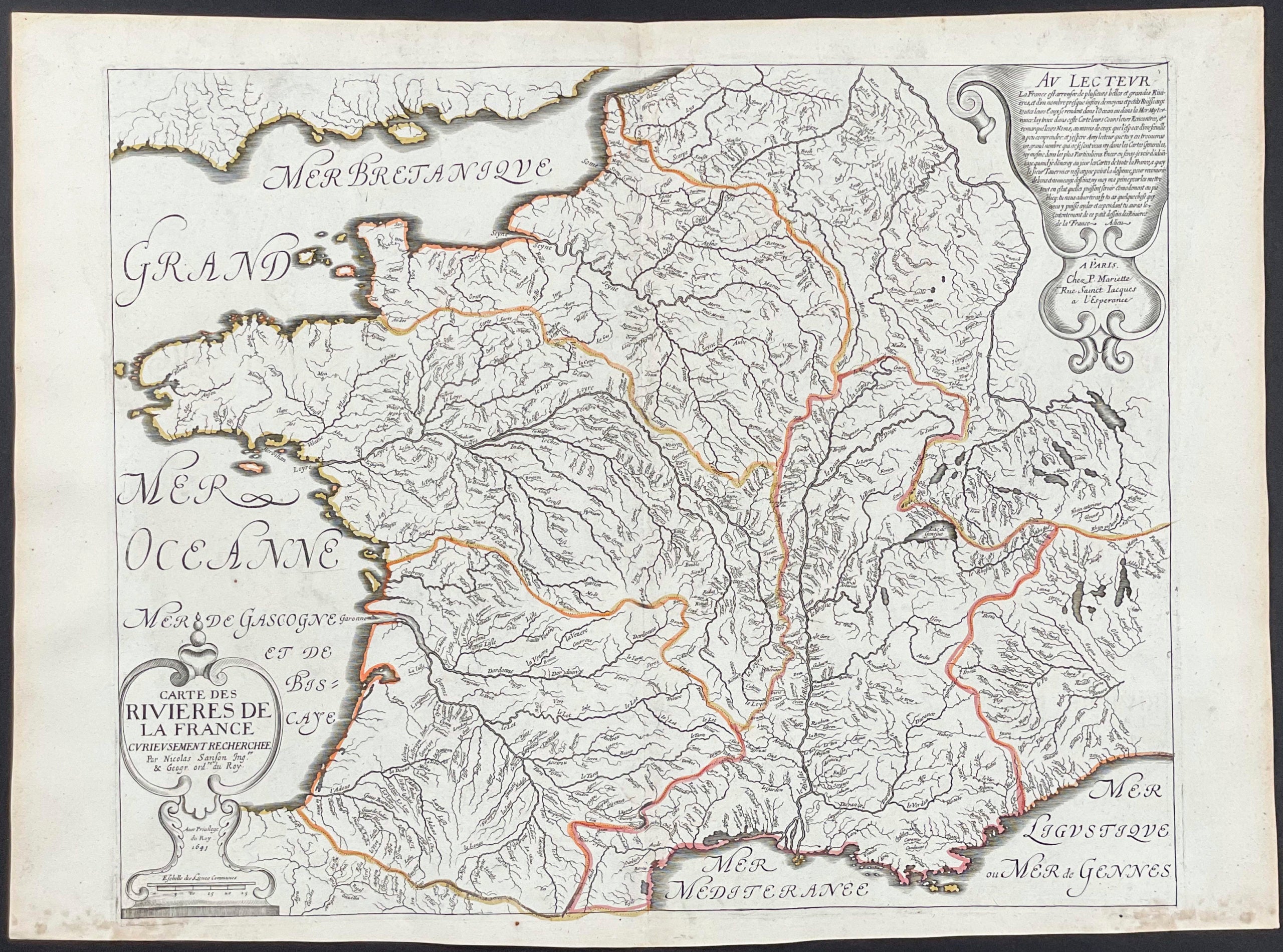 Map of the Rivers of France