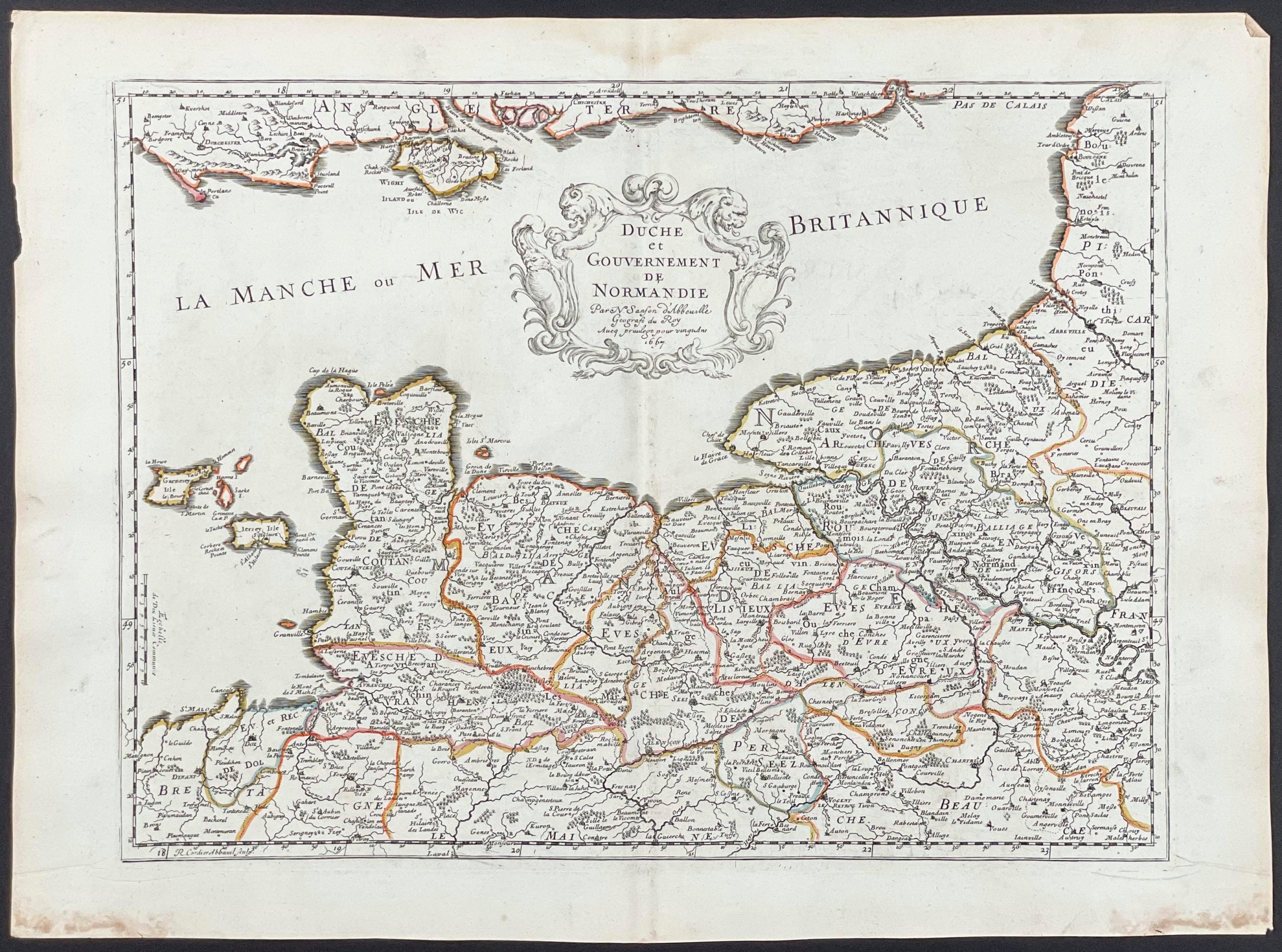 Map of Normandy, France