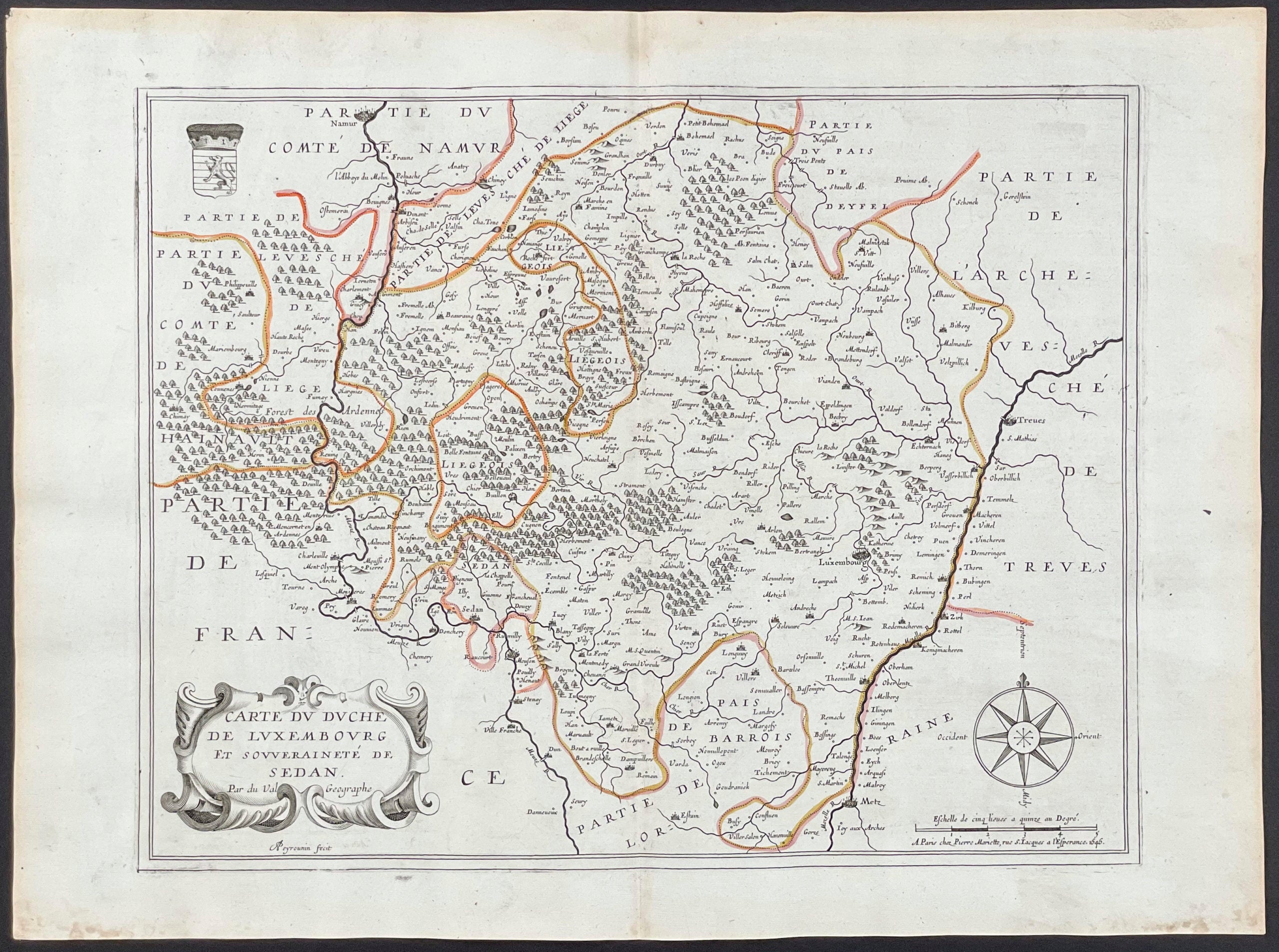 Map of Luxembourg & part of Belgium