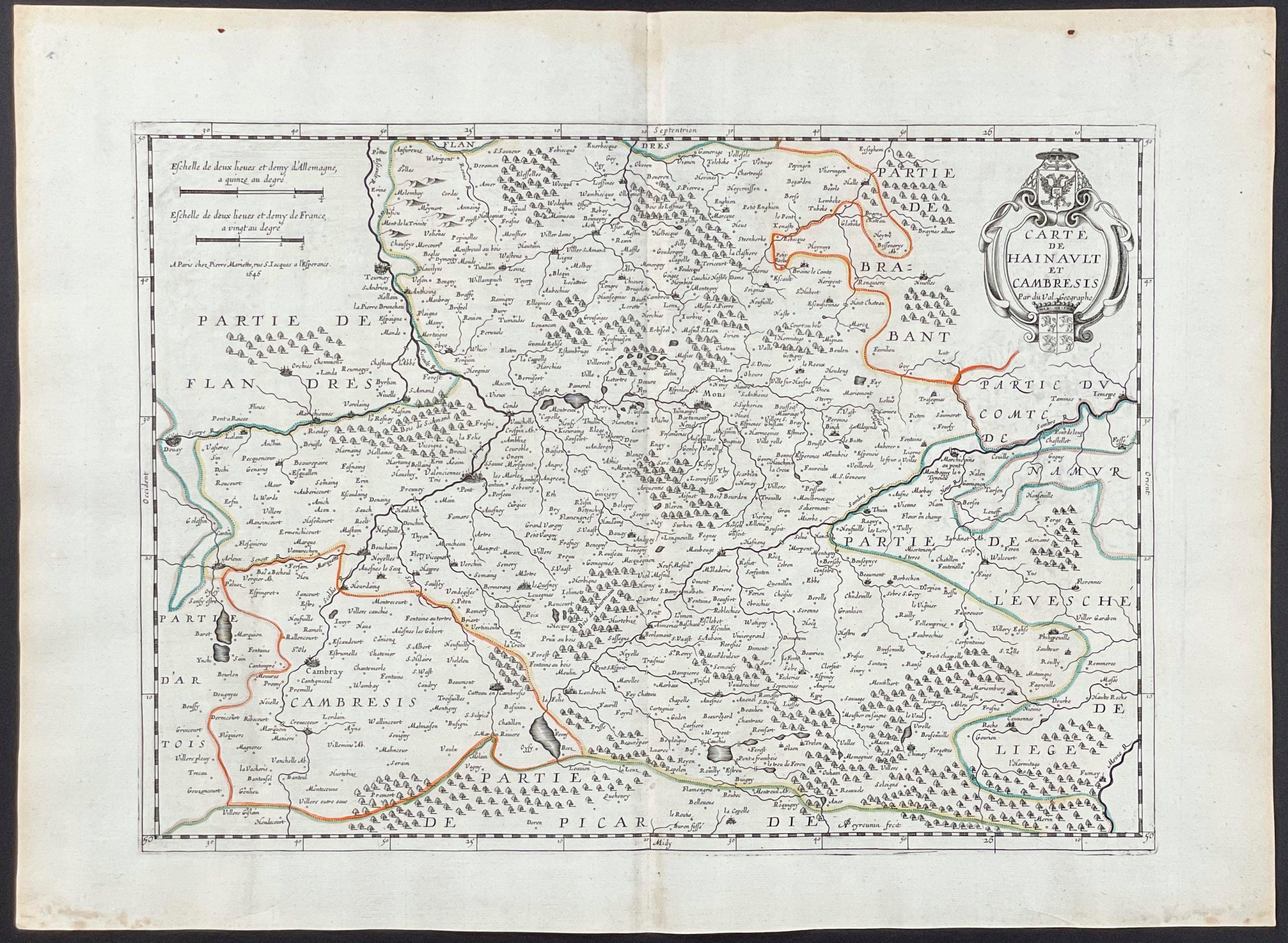 Map of part of France & Belgium