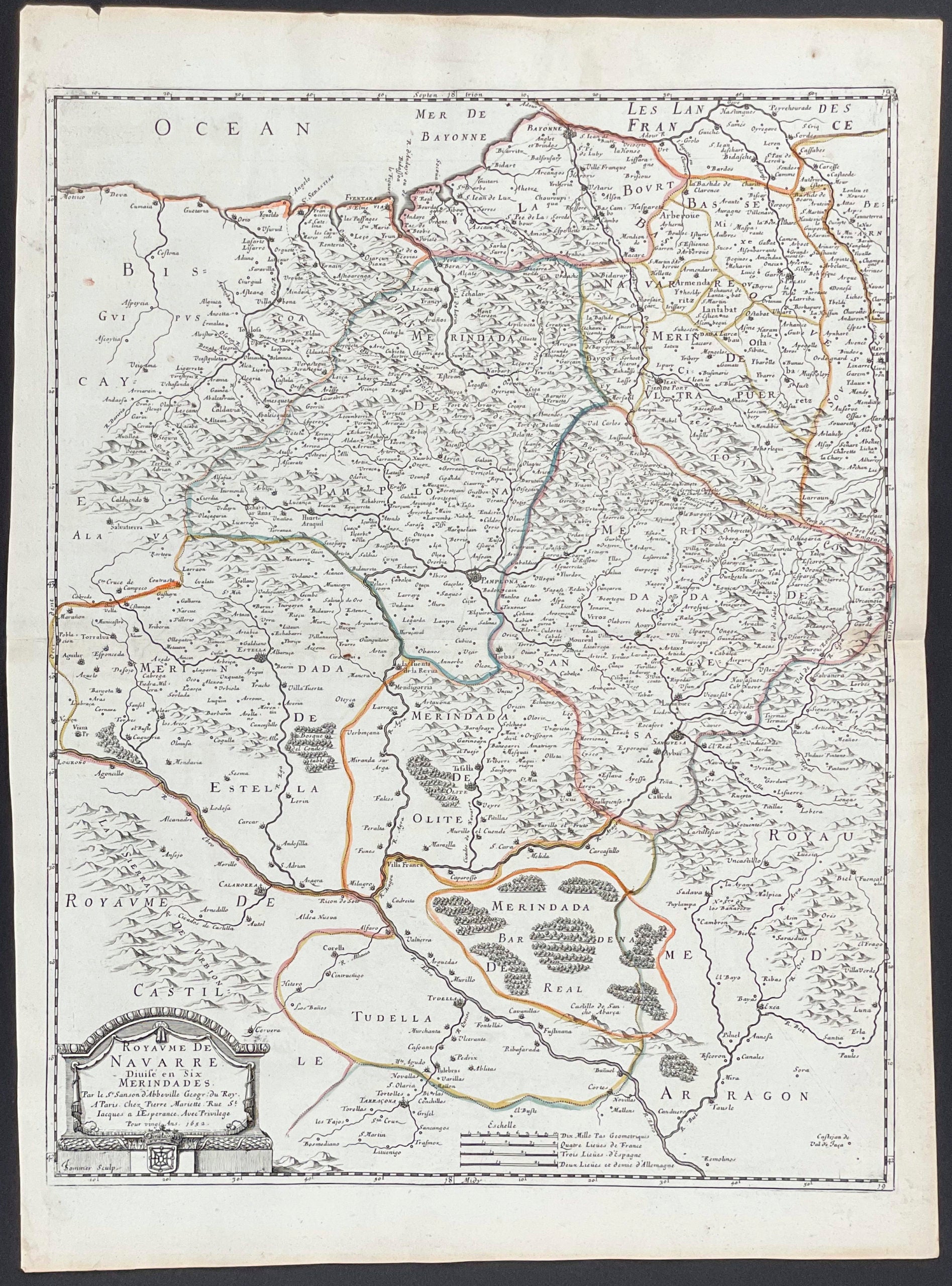 Regional Map of Spain & France