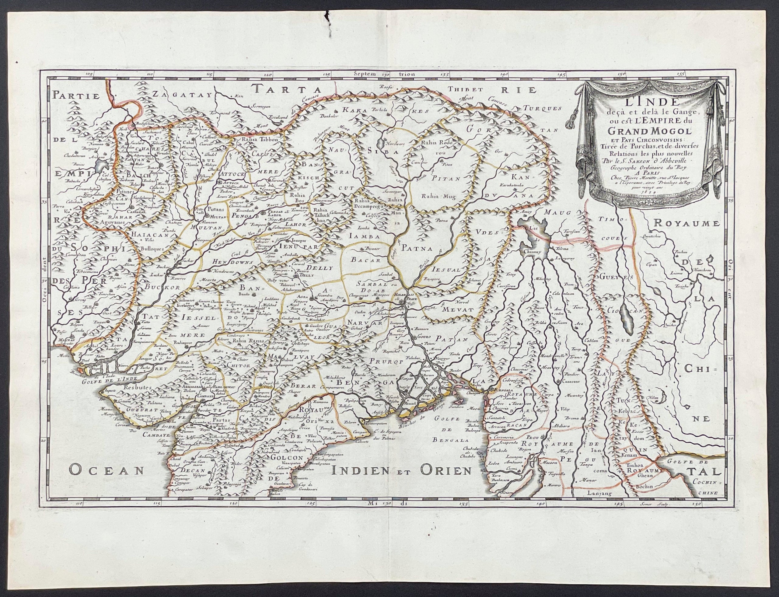 Map of South Asia and the Mughal Empire