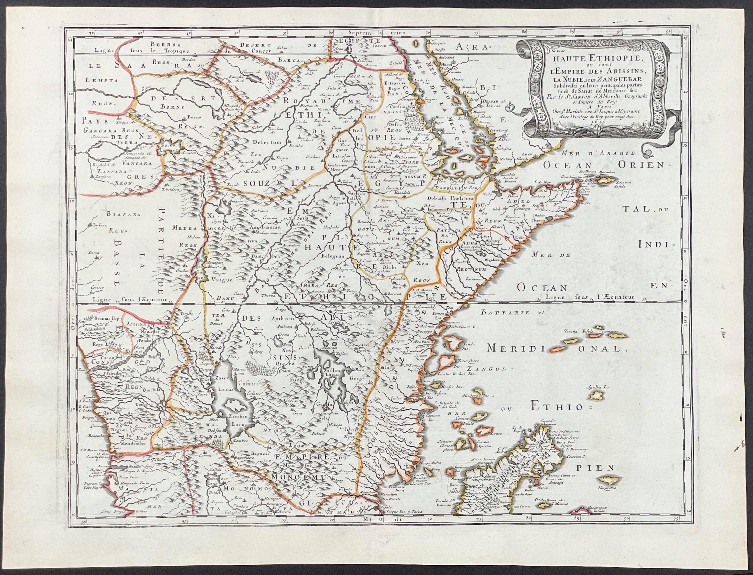 Map of Part of Africa: Nubia, Abissinia