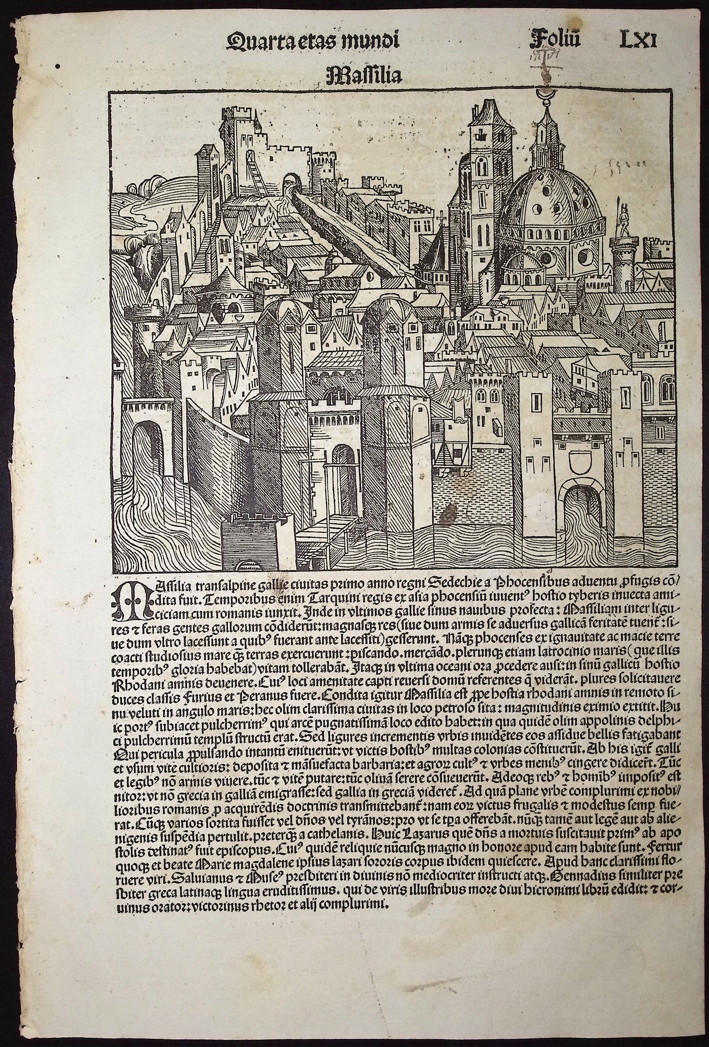View of Marseilles, France & Religious & Historic People