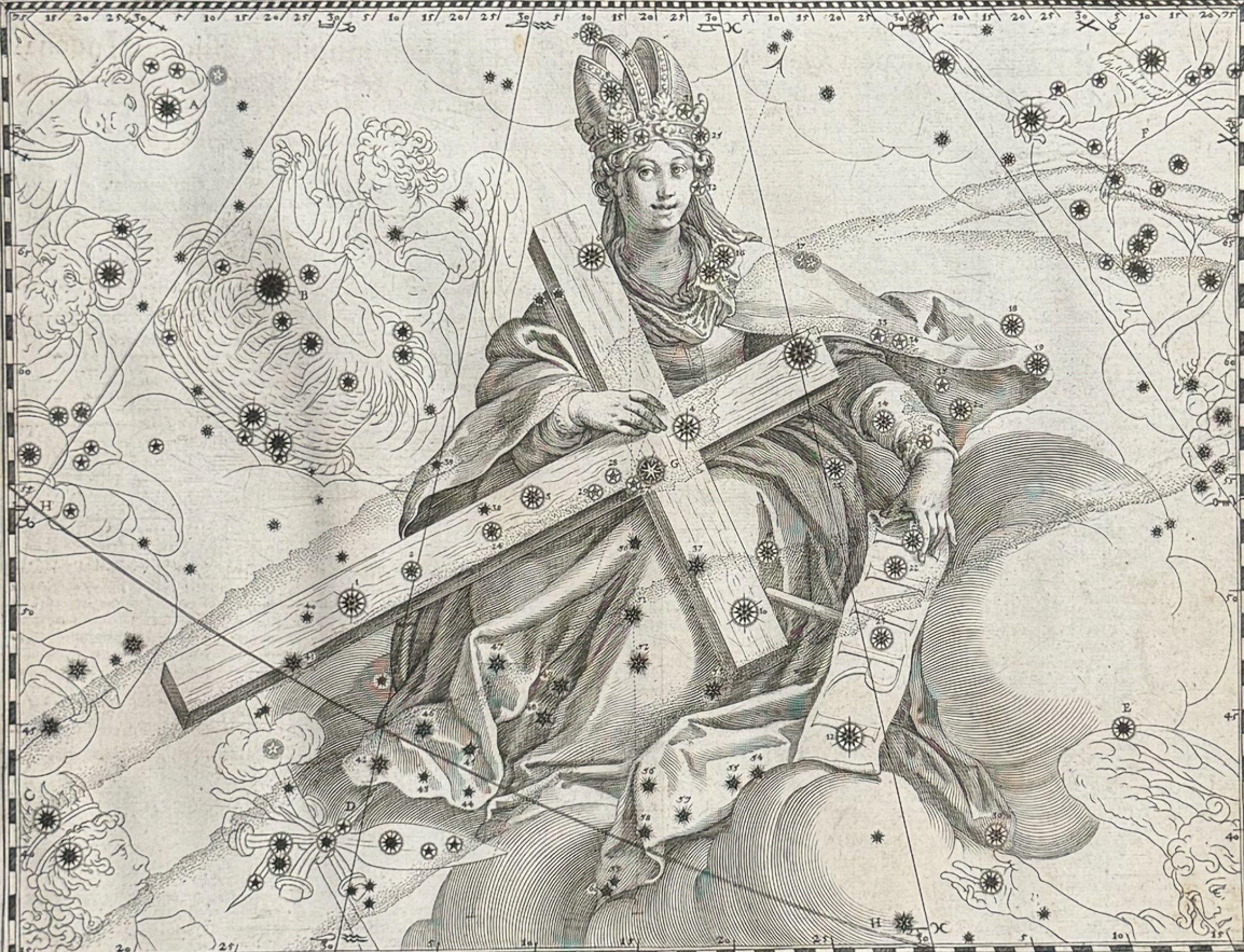 Christianized Constellation of Cygnus (The salvific and thrice-great Cross of Christ with its august discoverer, Saint Helena)