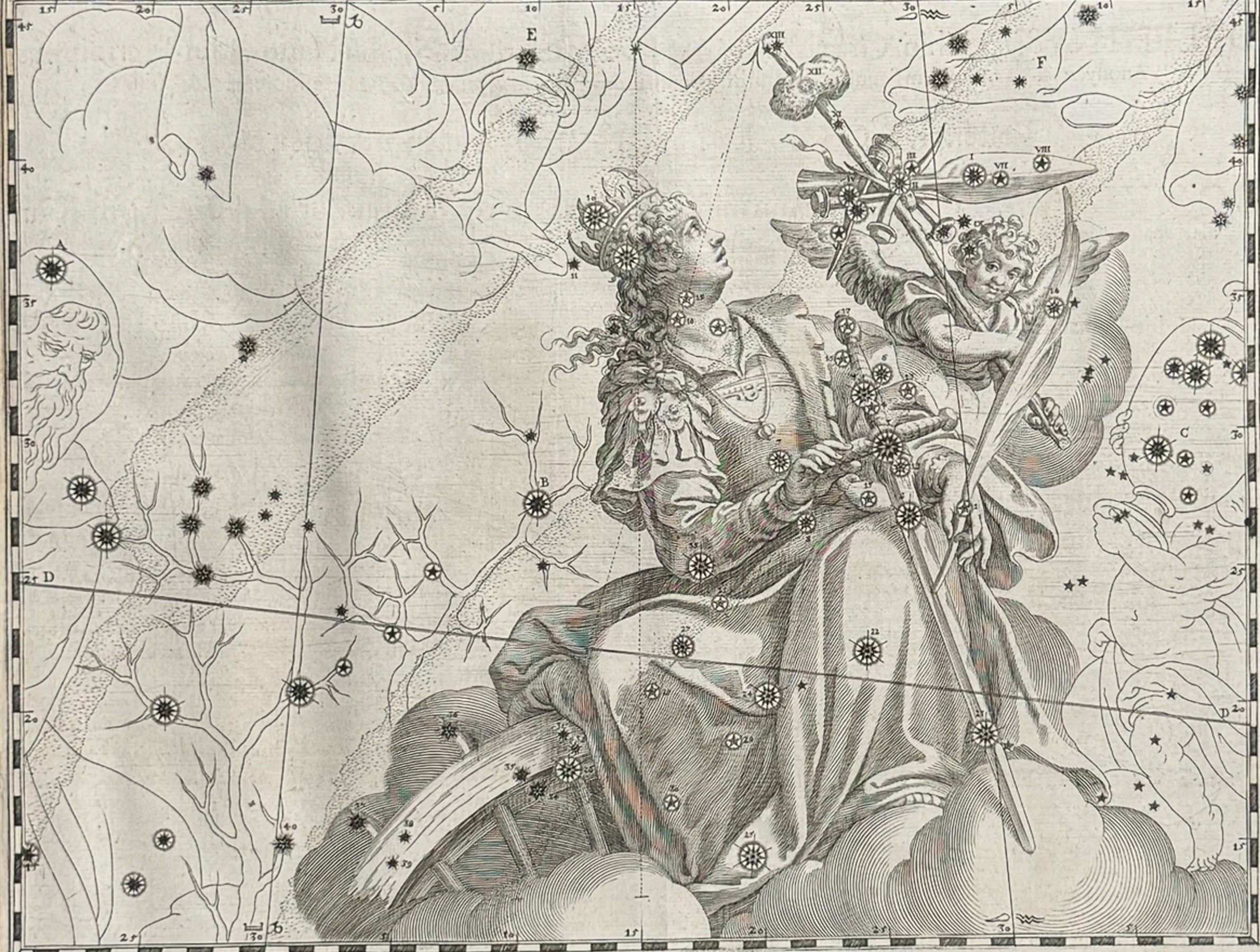 Christianized Constellation of Sagitta & Aquila (Most Holy Nails and Lance of Christ the Lord crucified & Saint Catherine the Virgin and Martyr)