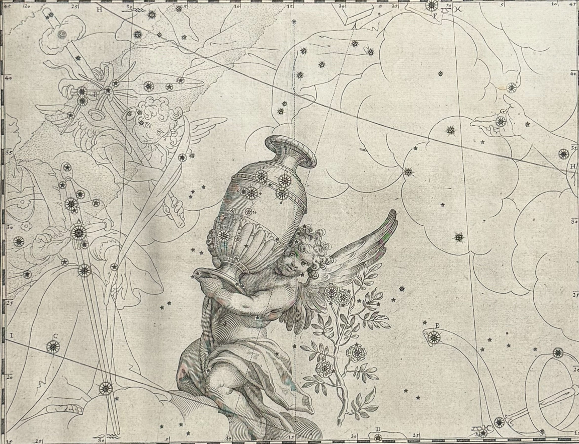 Christianized Constellation of Delphinus & Equuleus (Water jug of Cana in which water was turned to wine & Mystic Rose or rose-branch)
