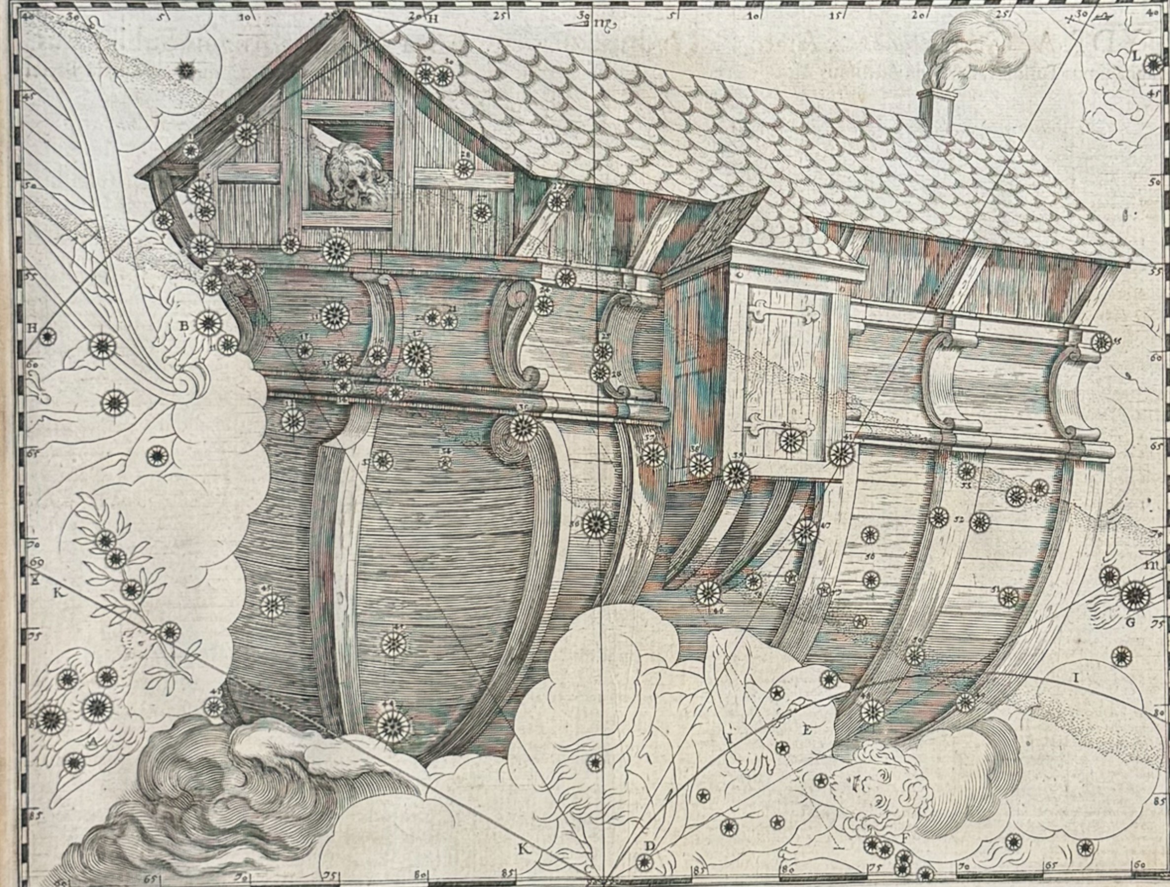 Christianized Constellation of Argo Navis, Puppis, Carina, Vela, Pyxis (The patriarch Noah's Ark)