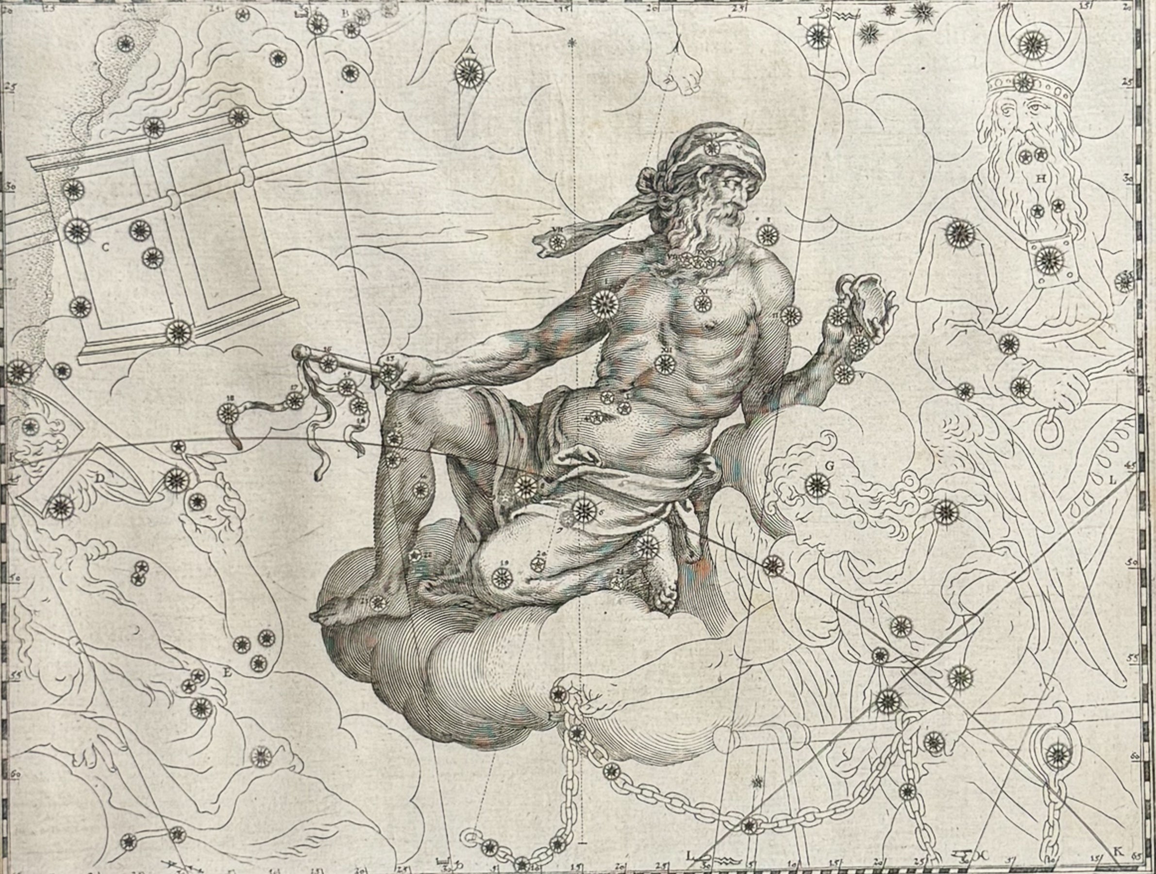 Christianized Constellation of Pavo, Indus (Job, servant of God)