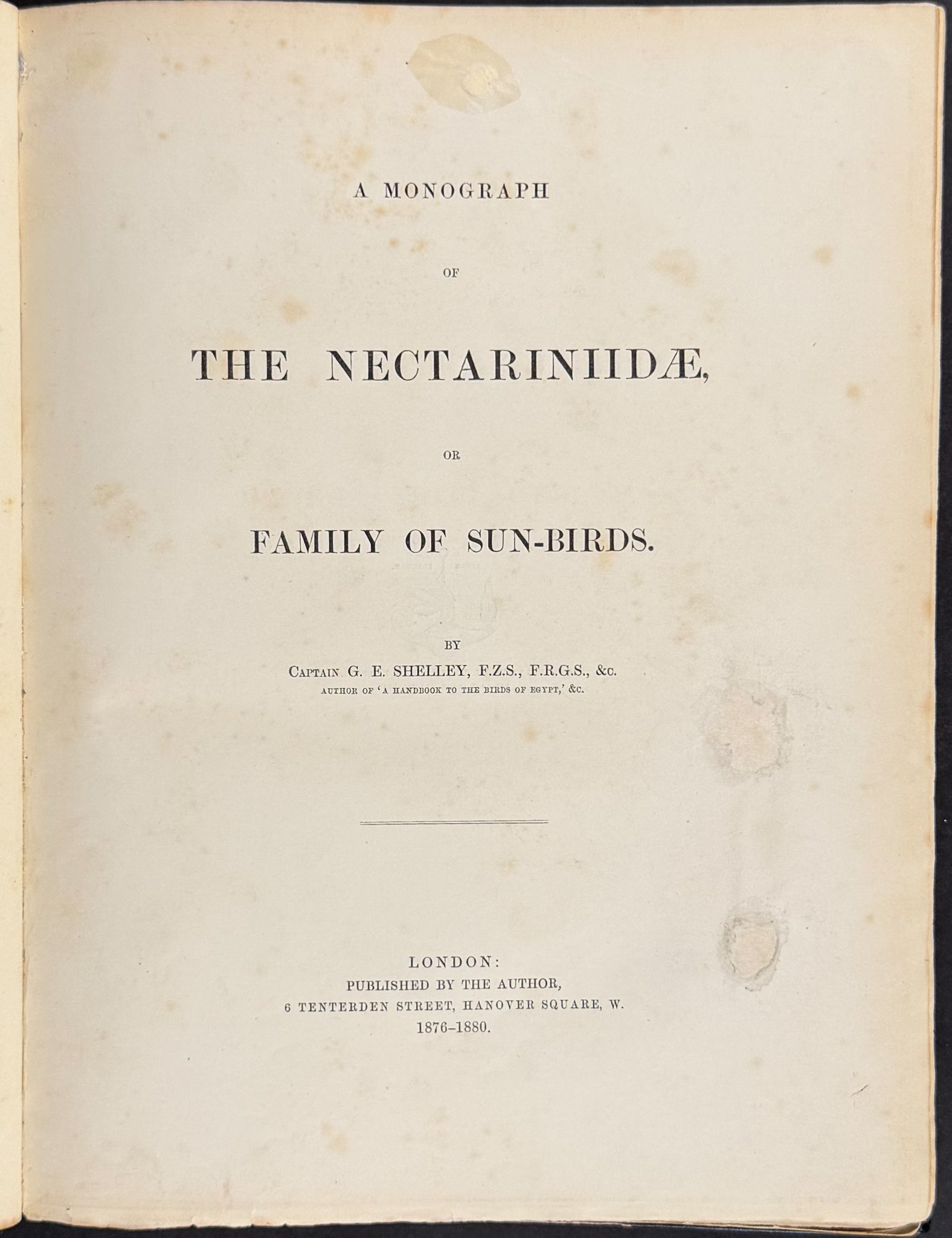 A Monograph of the Nectariniidae, or Family of Sun-Birds