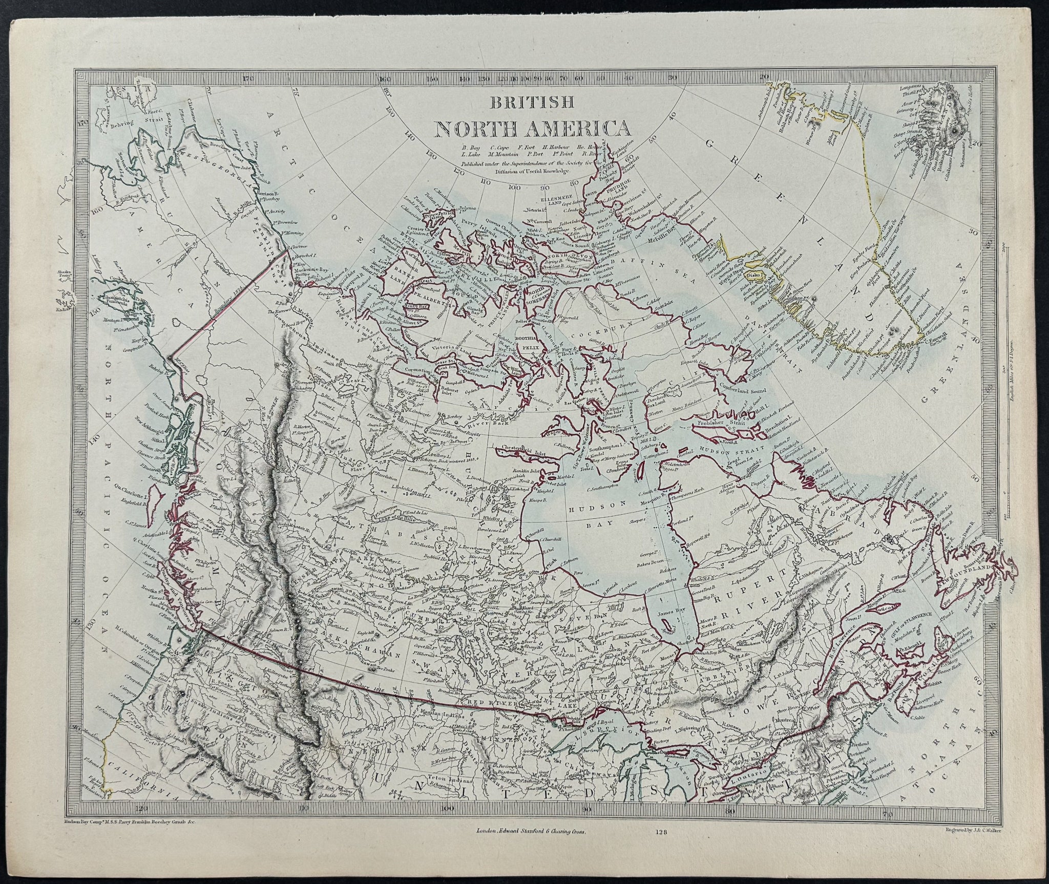 Map of British North America