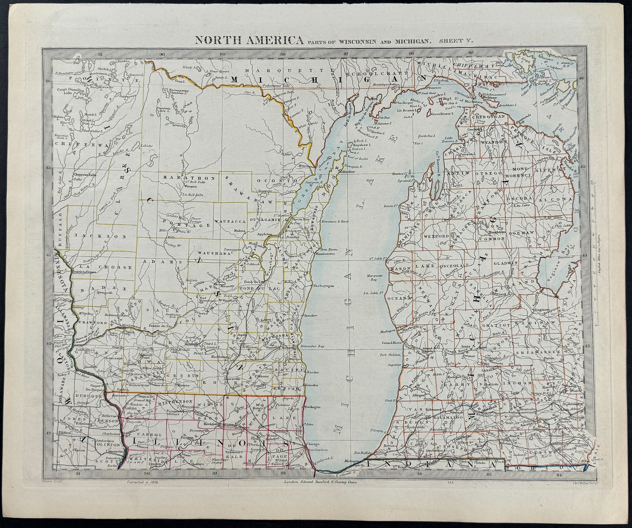 Map of North America, Sheet 5, Parts of Wisconsin and Michigan
