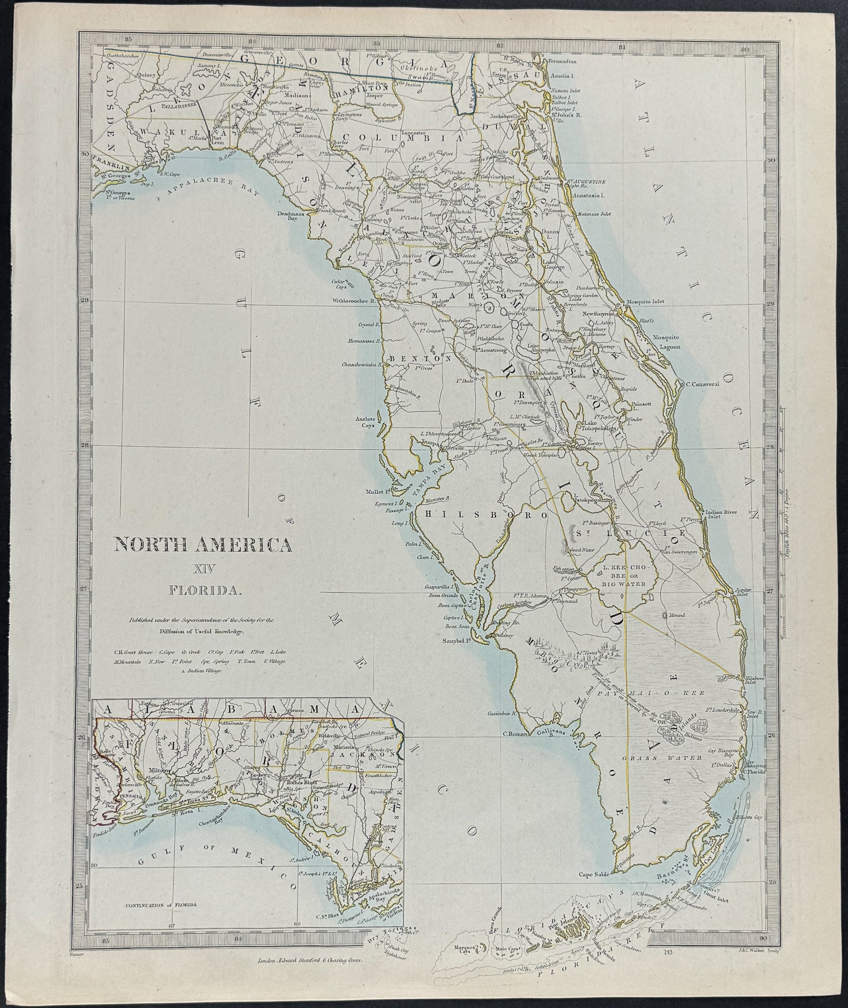 Map of North America, Sheet 14, Florida