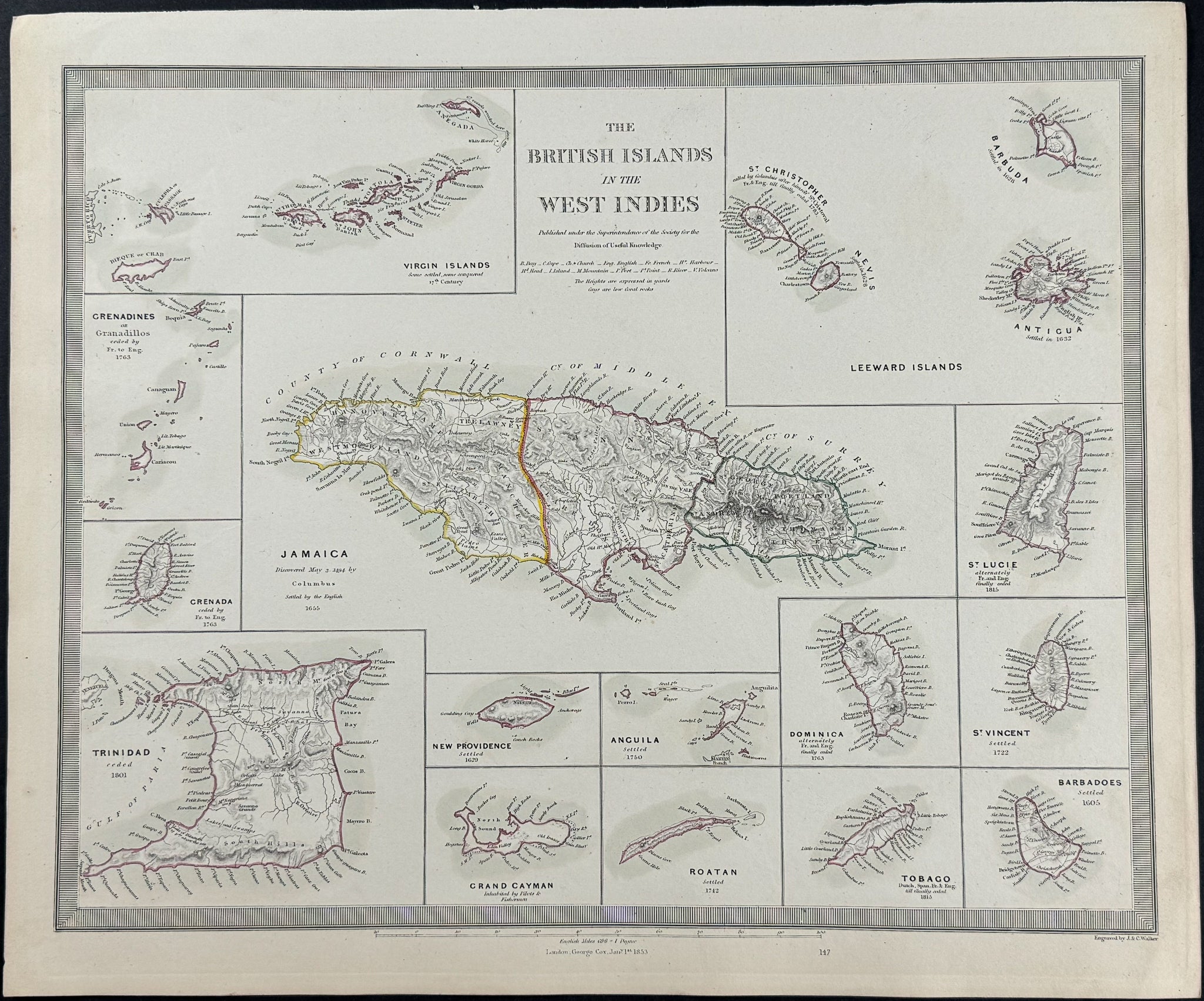 Map of the British Islands in the West Indies