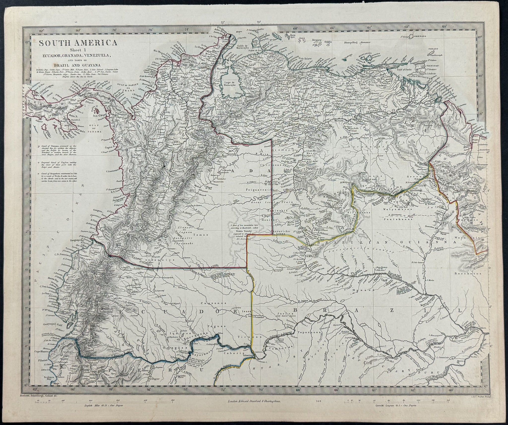 Map of South America, Sheet 1, Ecuador, Granada, Venezuela, and parts of Brazil and Guyana