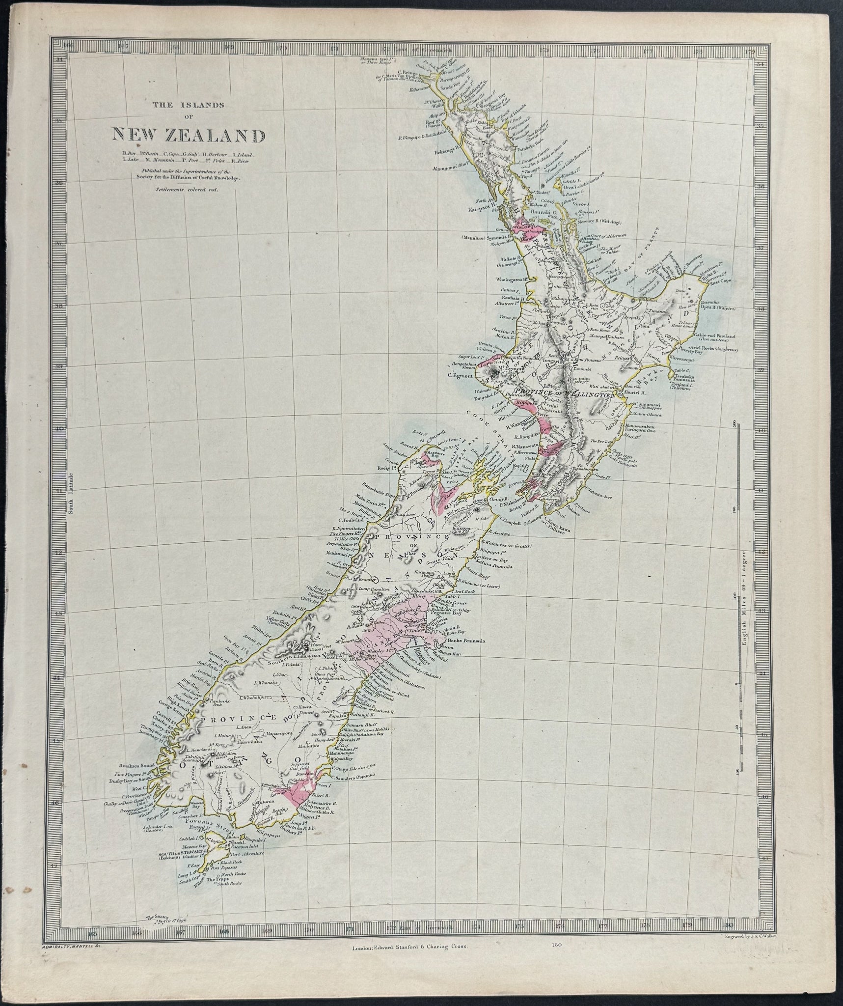 Map of the Islands of New Zealand