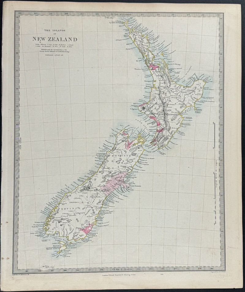Map of the Islands of New Zealand