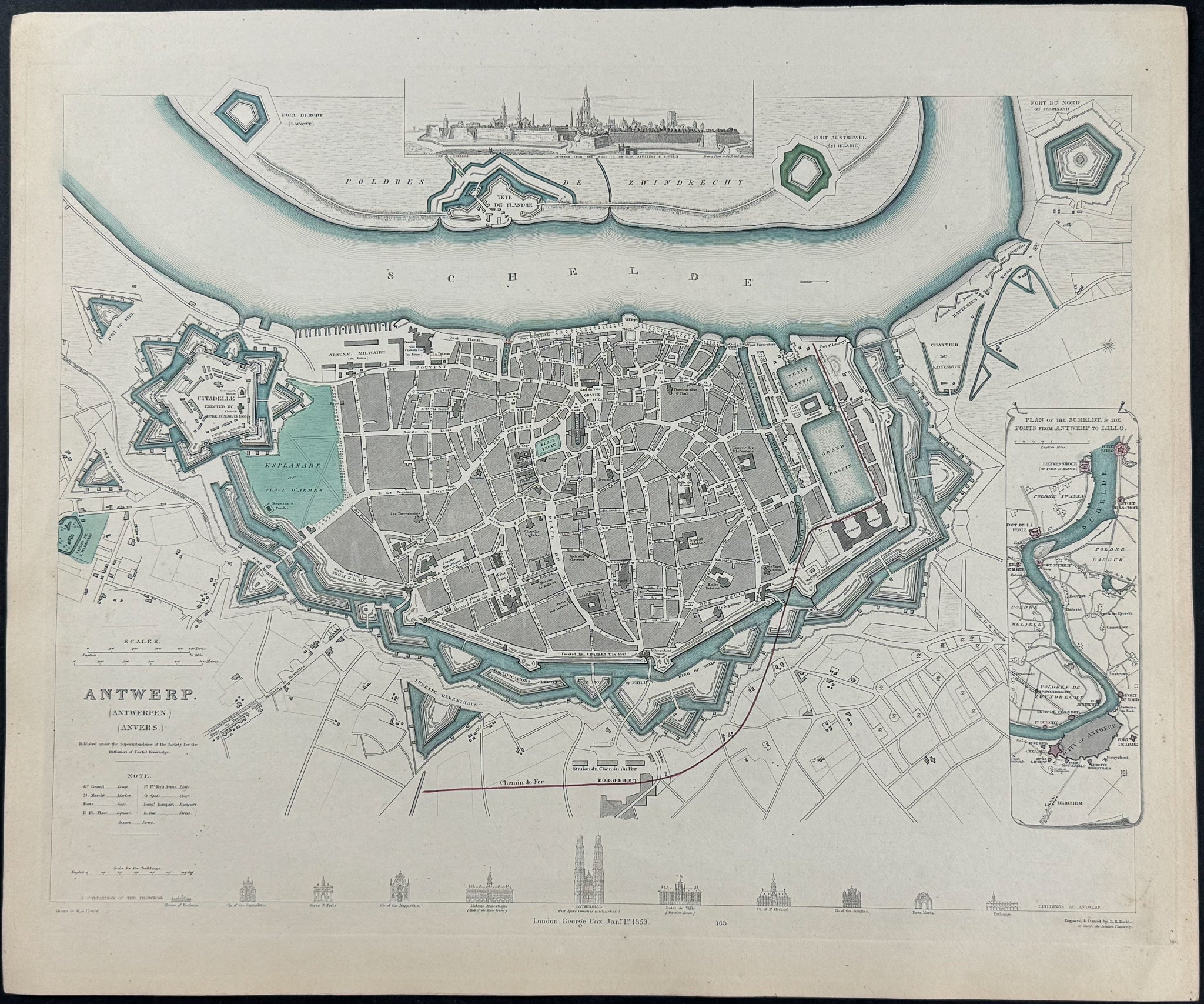 Map of Antwerp, Belgium