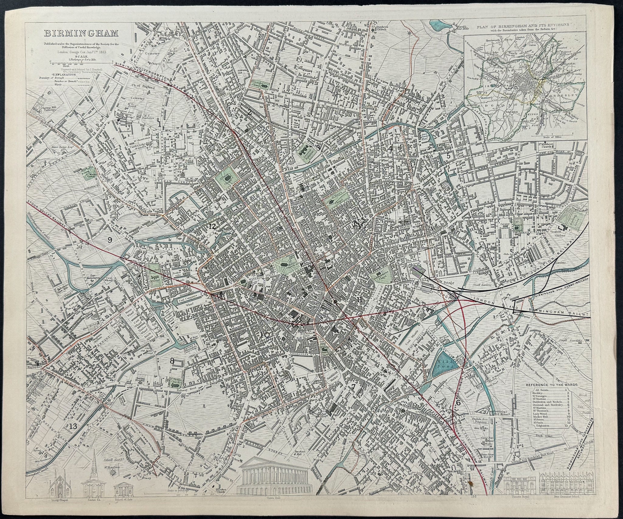 Map of Birmimgham, England