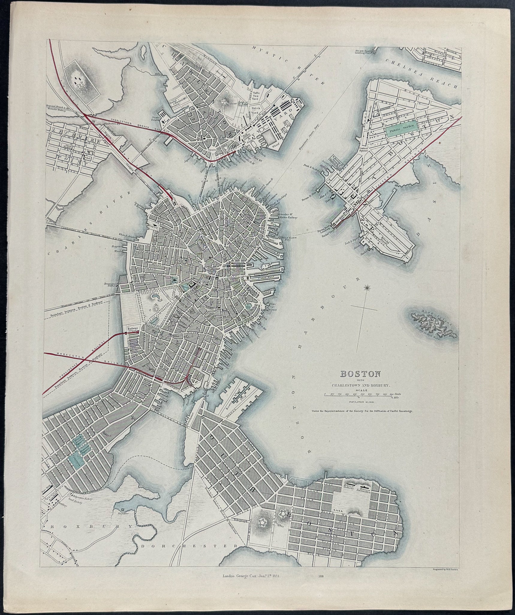 Map of Boston, Massachusetts