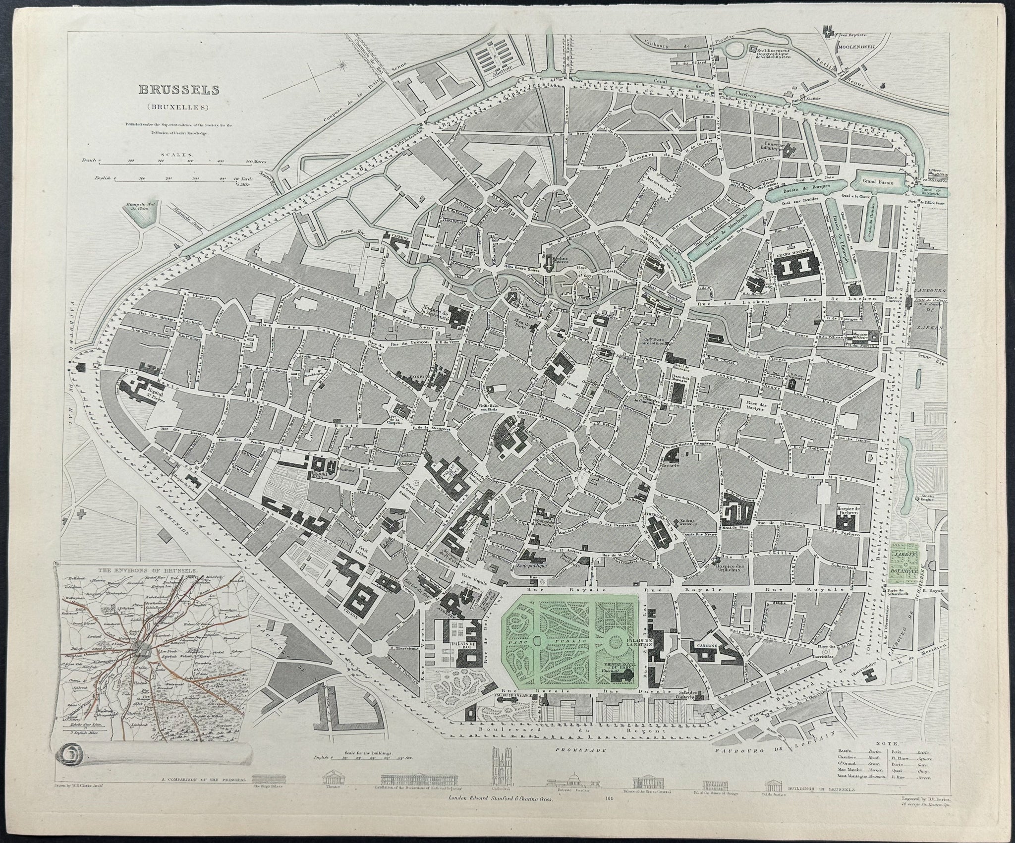 Map of Brussels, Belgium