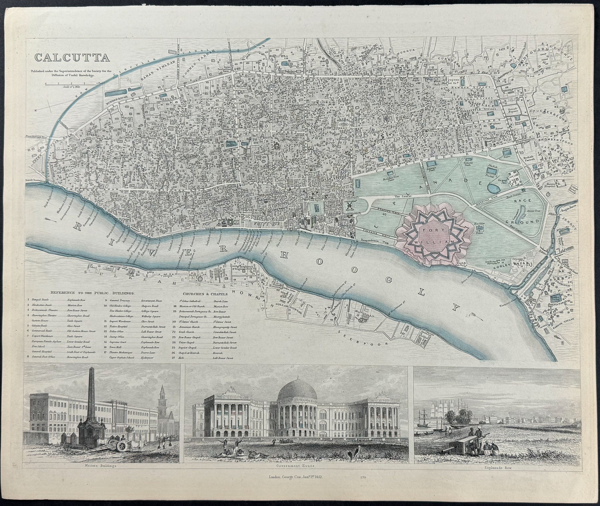 Map of Calcutta, India