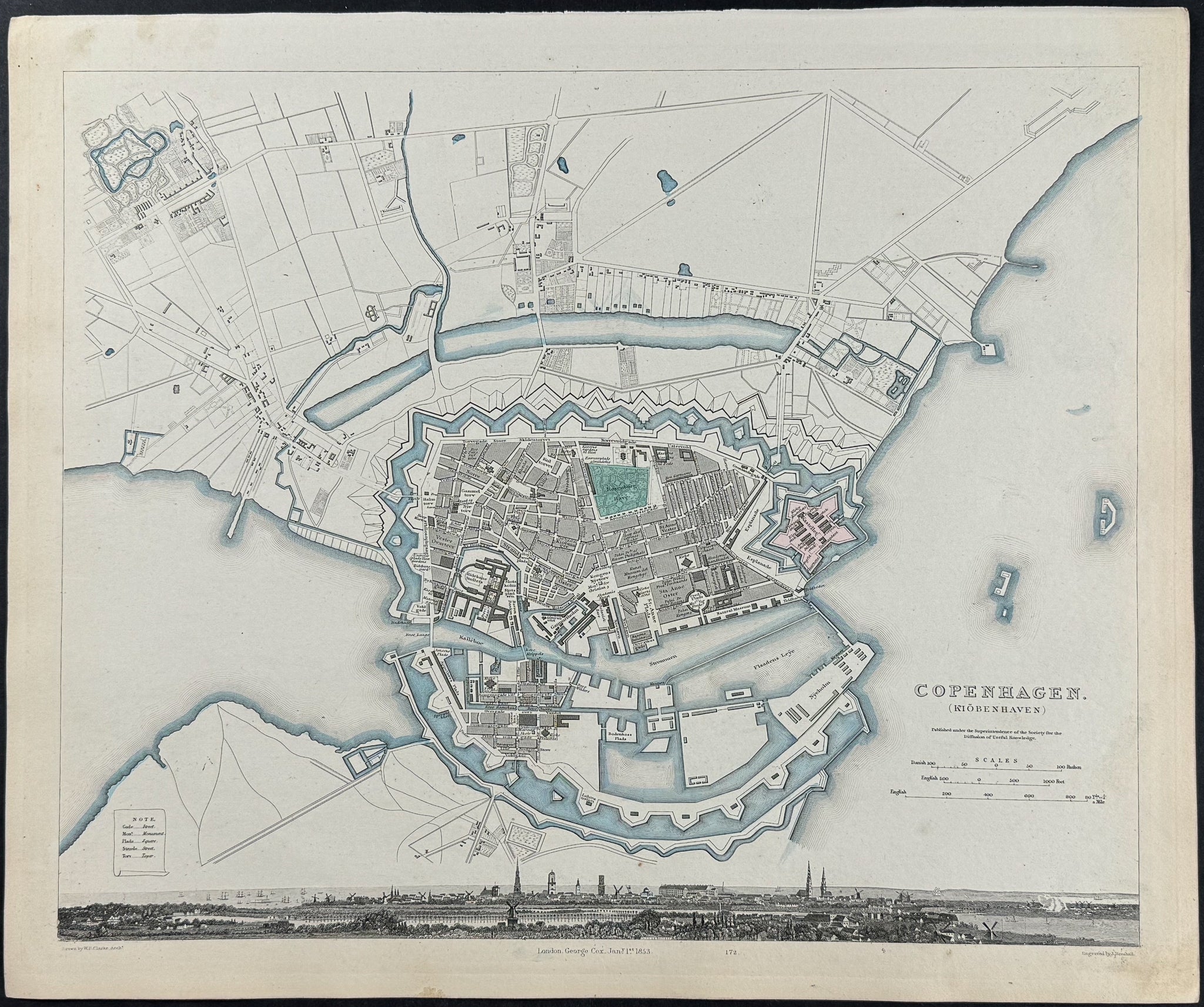 Map of Copenhagen, Denmark
