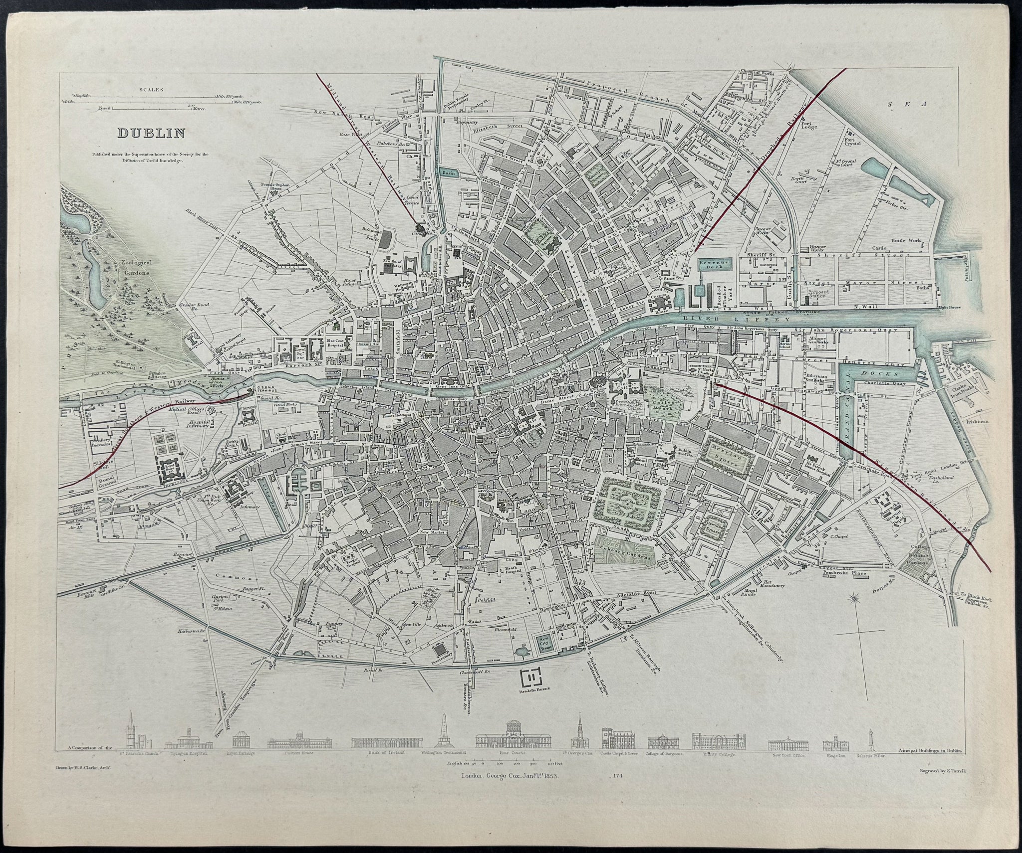 Map of Dublin, Ireland