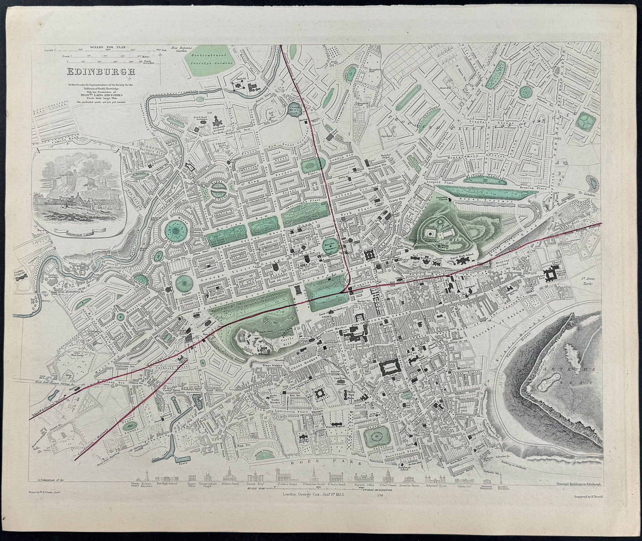 Map of Edinburgh, Scotland