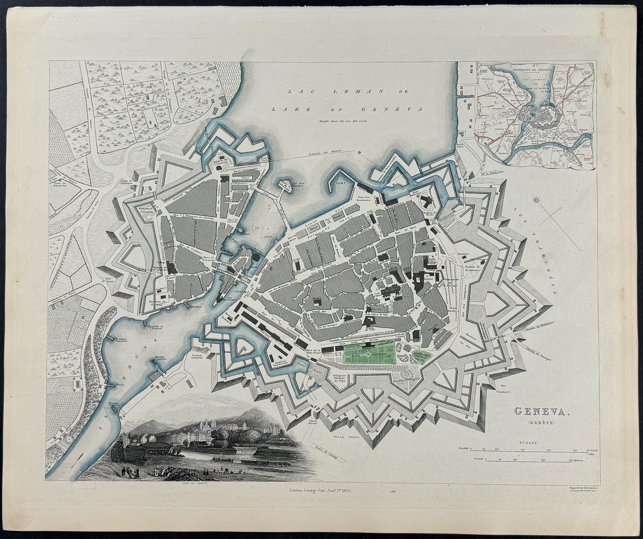 Map of Geneva, Switzerland