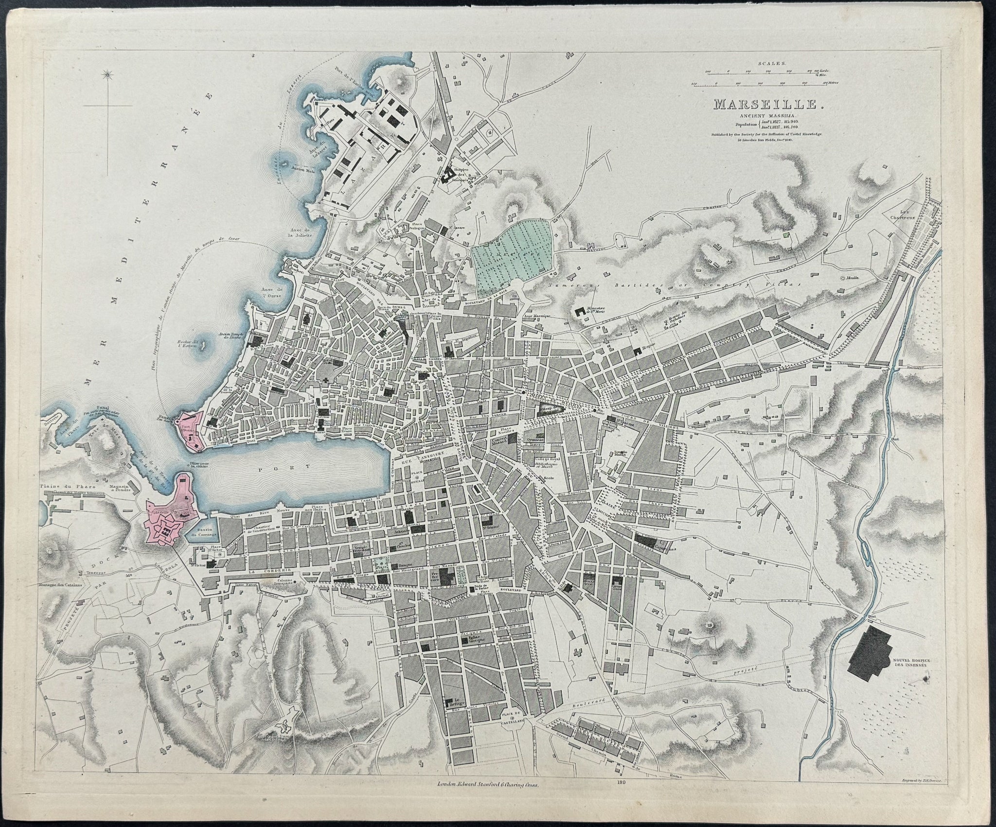 Map of Marseille, France