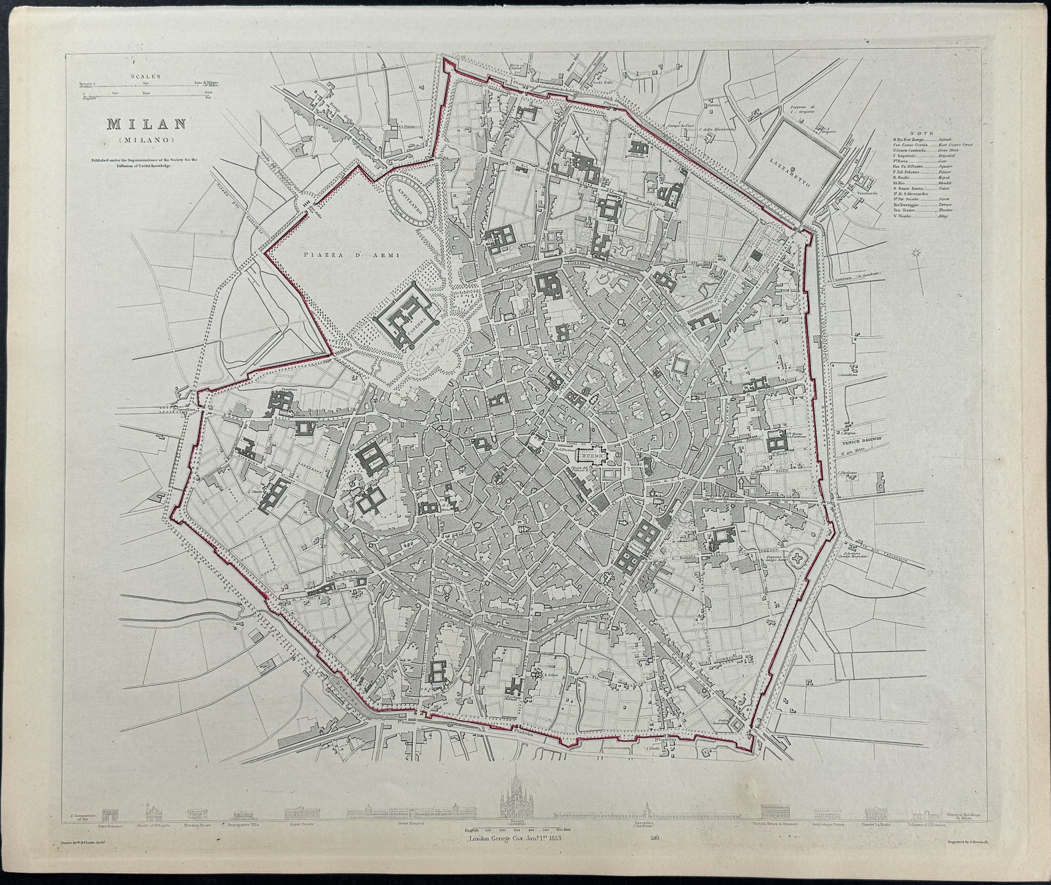 Map of Milan, Italy