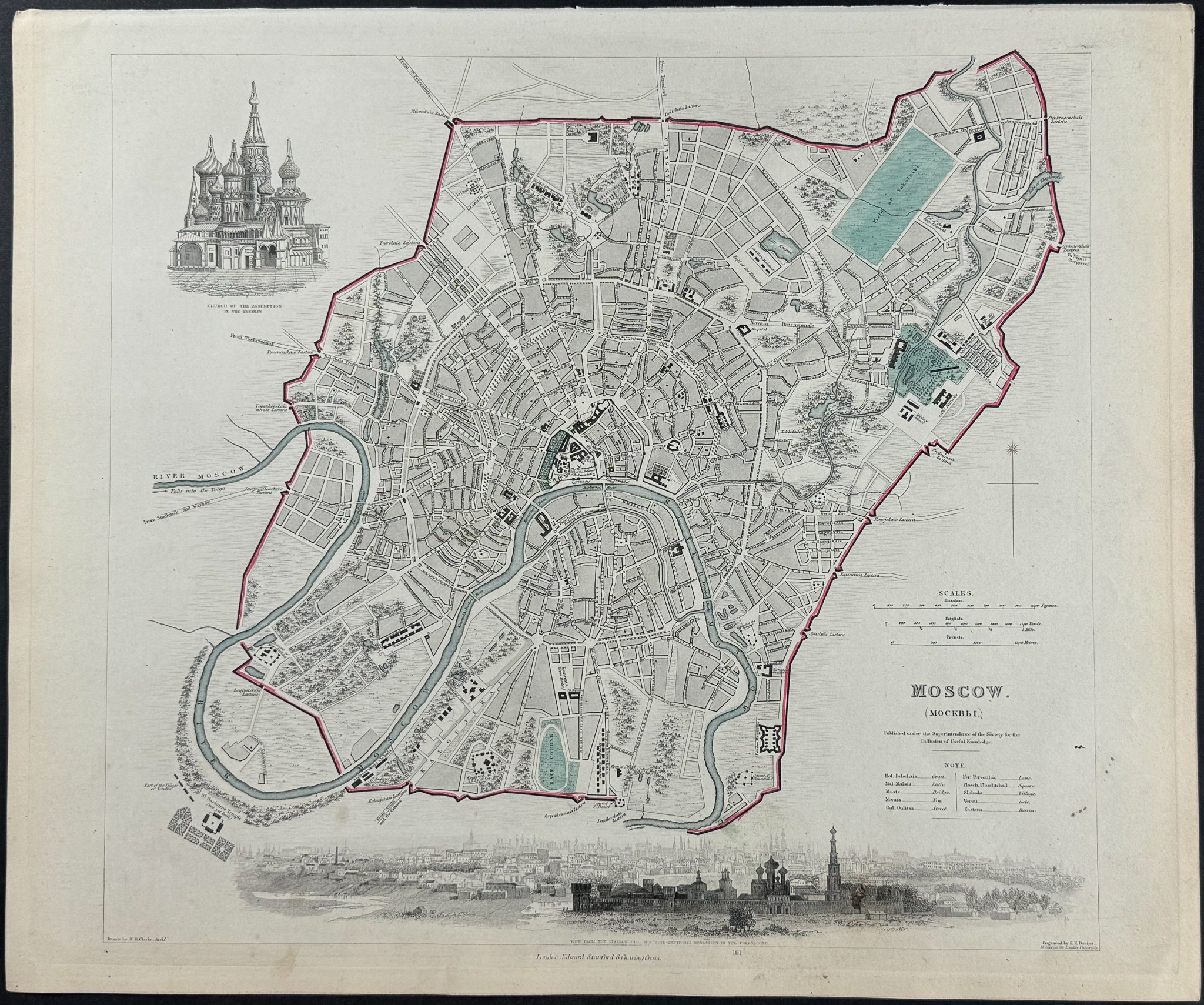 Map of Moscow, Russia