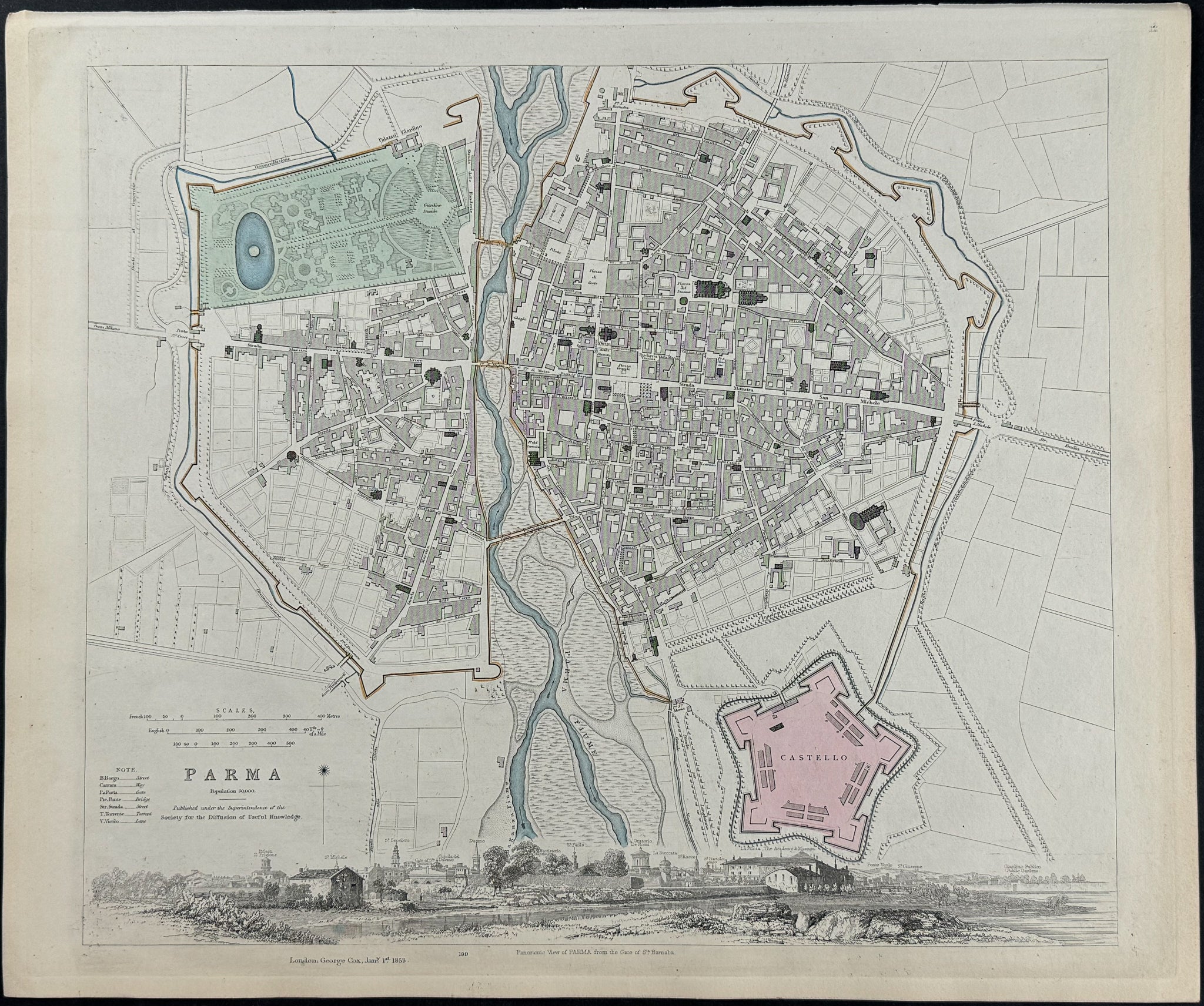 Map of Parma, Italy