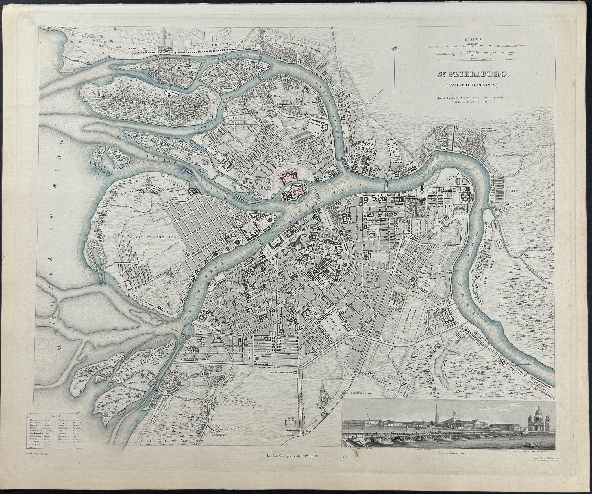 Map of St. Petersburg, Russia