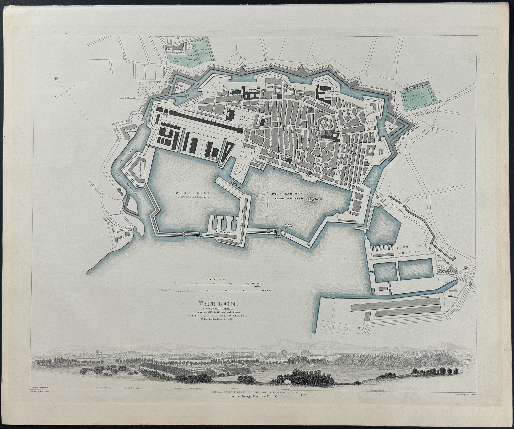 Map of Toulon, France