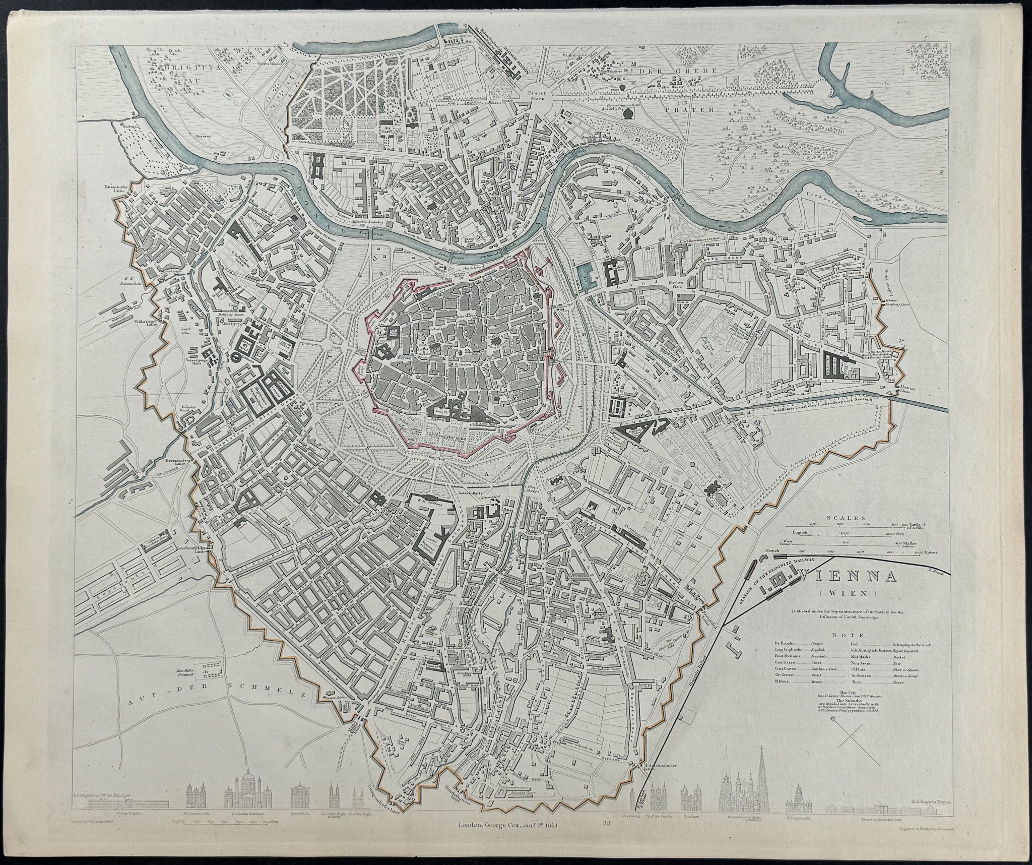 Map of Vienna, Austria