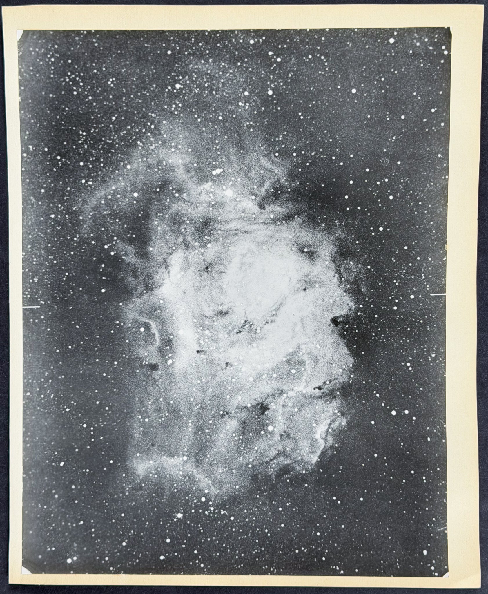 Gasous Dust Nebulae Photograph [Gas and dust nebula NGC 6523 (Lagoon) in the constellation Sagittarius]