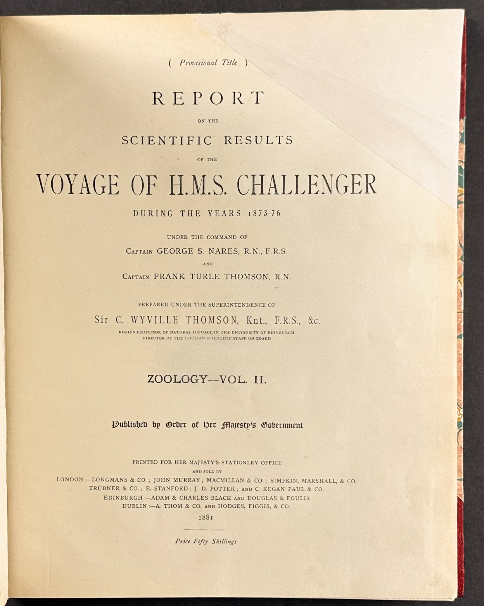 Thomson's The Voyage of the HMS Challenger