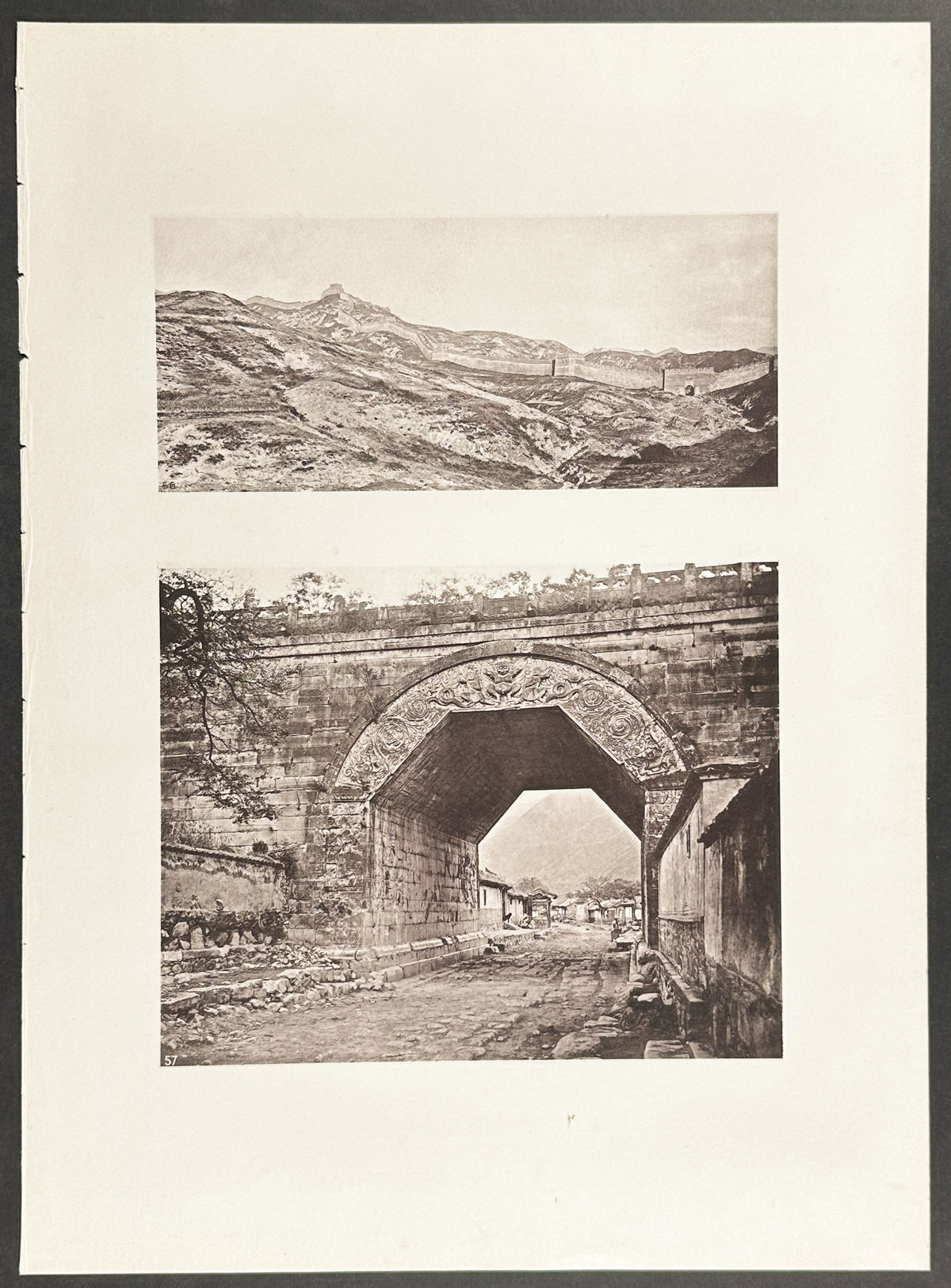 Ancient Buddhist Arch and The Great Wall of China