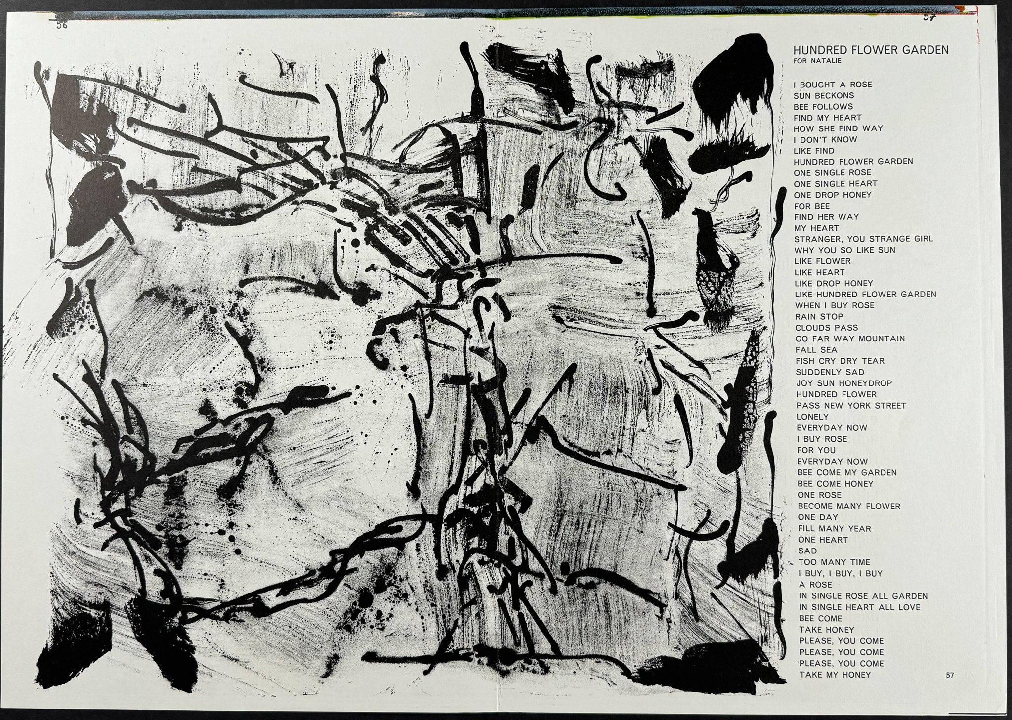 Art by Jean-Paul Riopelle [Poems: Hundred Flower Garden]
