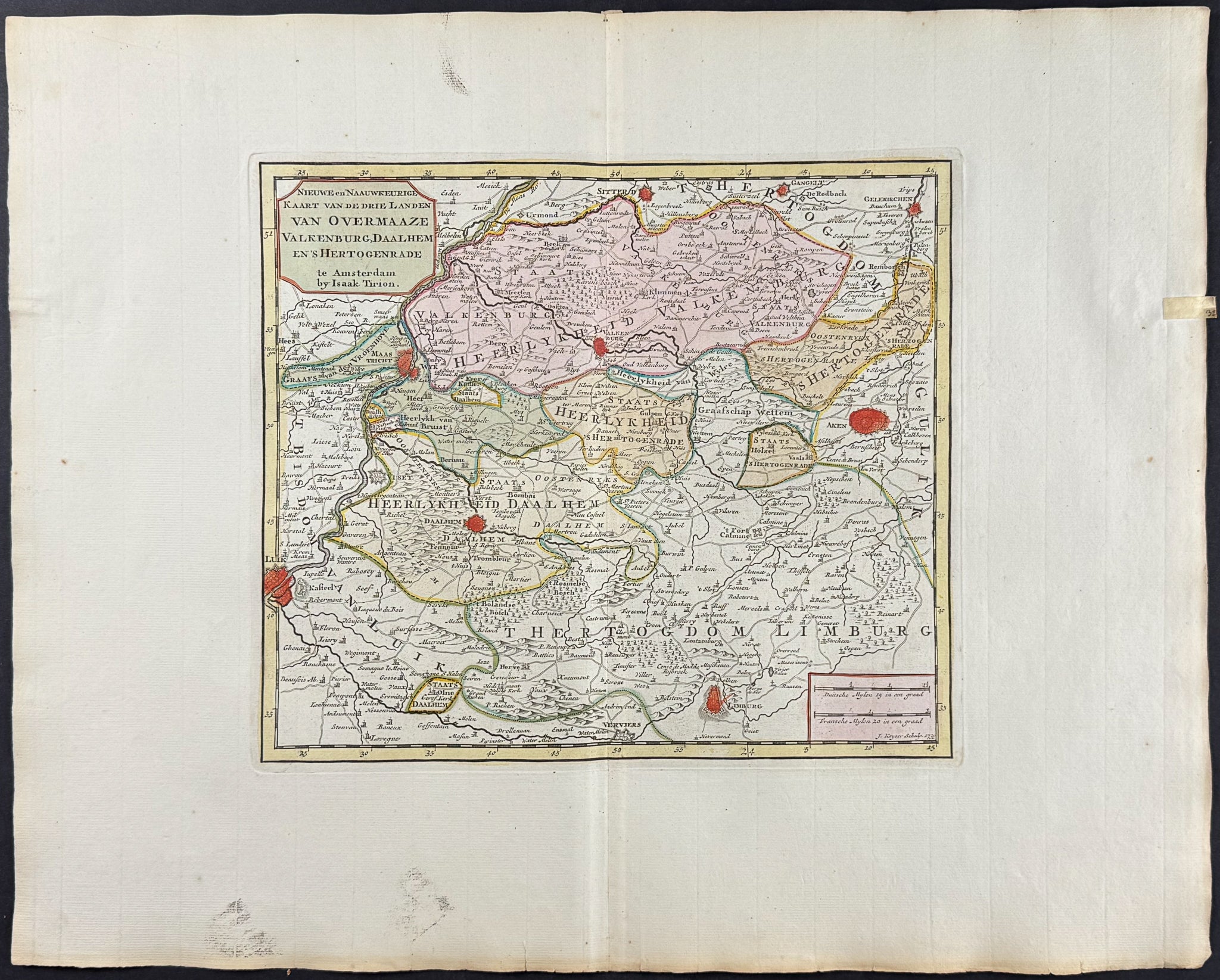 Map of Limburg, Belgium