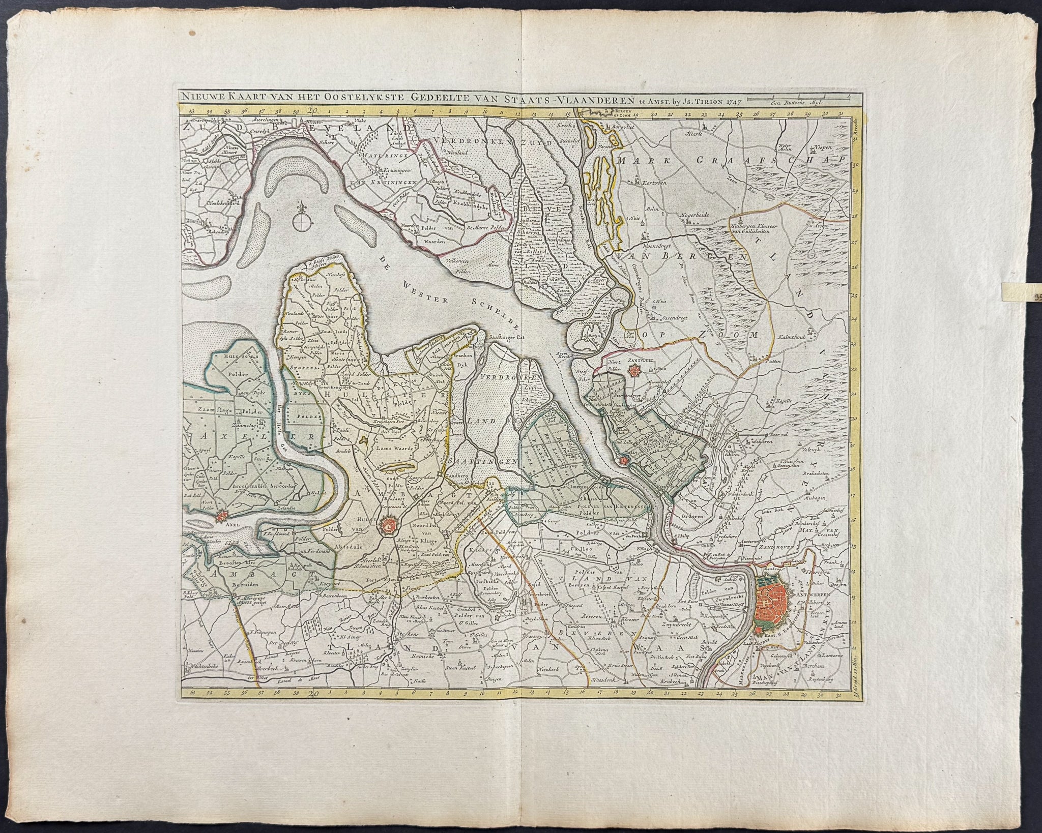 Map of Zeeland, Netherlands