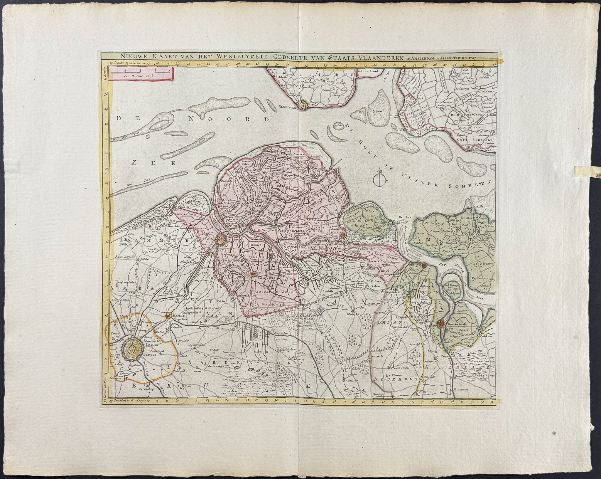 Map of Zeeland, Netherlands