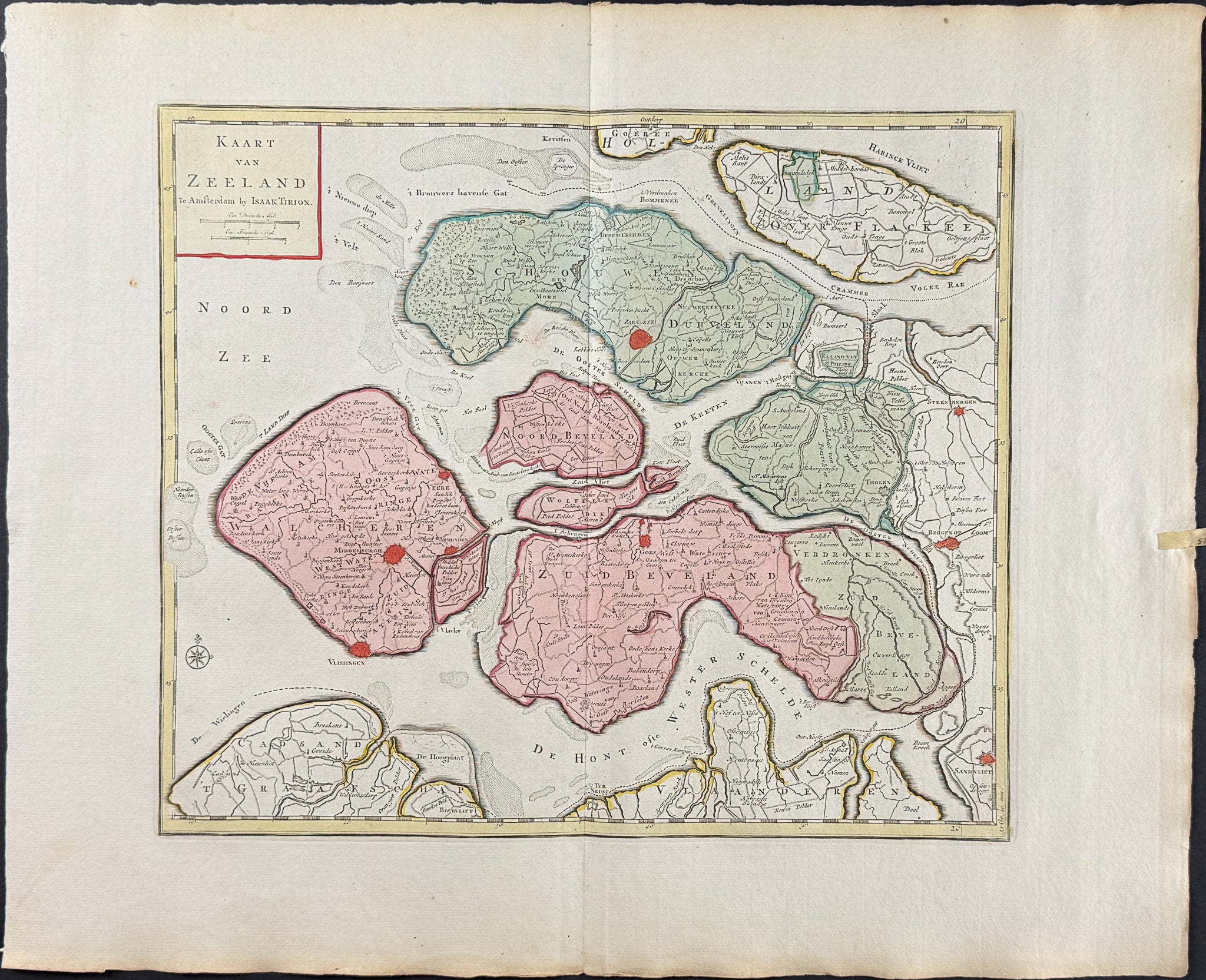 Map of Zeeland, Netherlands