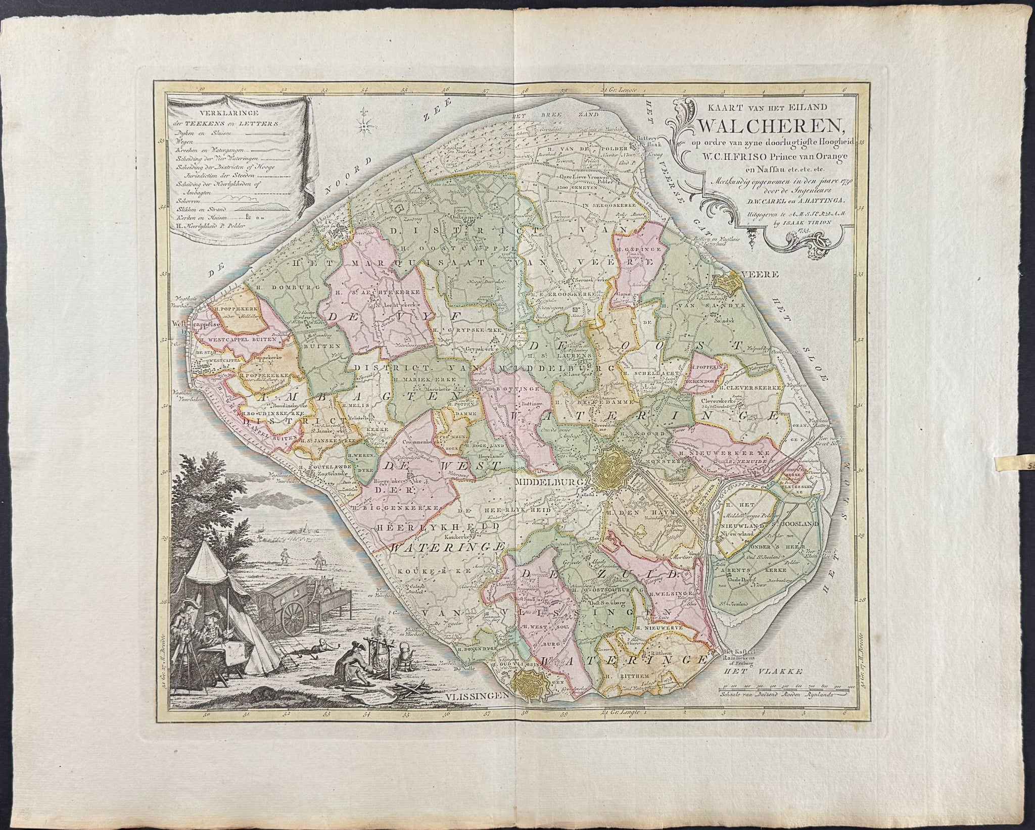 Map of Zeeland, Netherlands