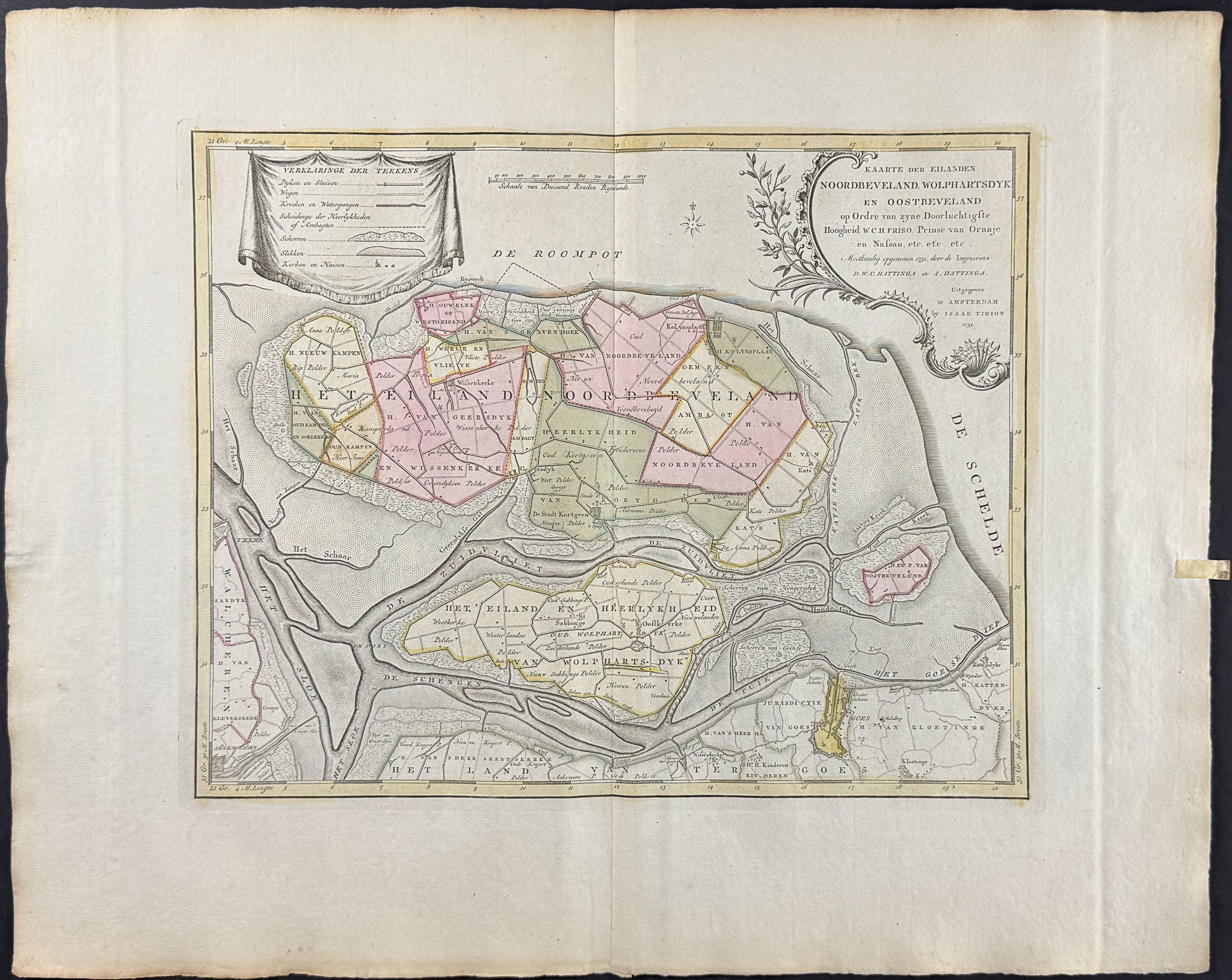 Map of Zeeland, Netherlands