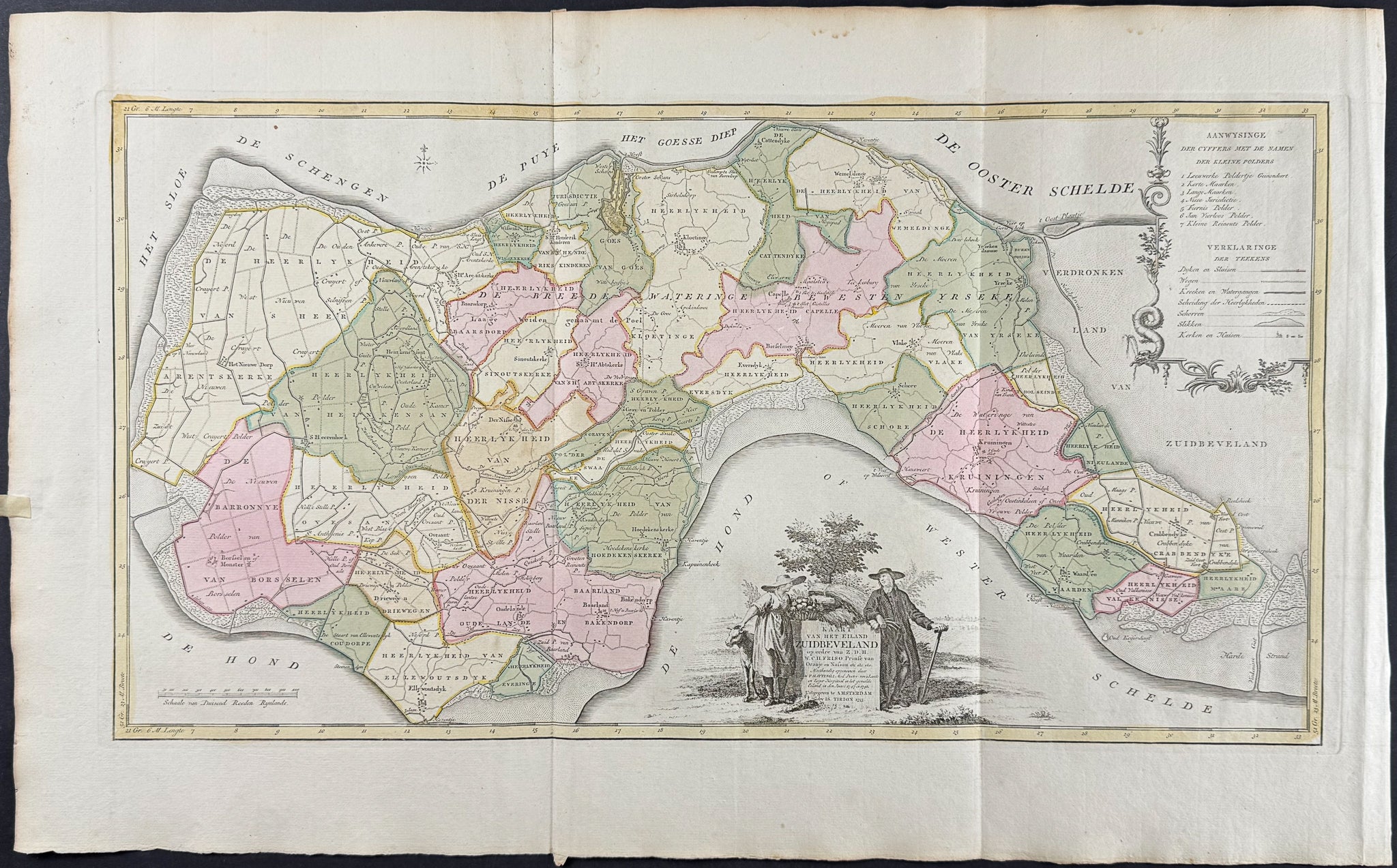 Map of Zeeland, Netherlands