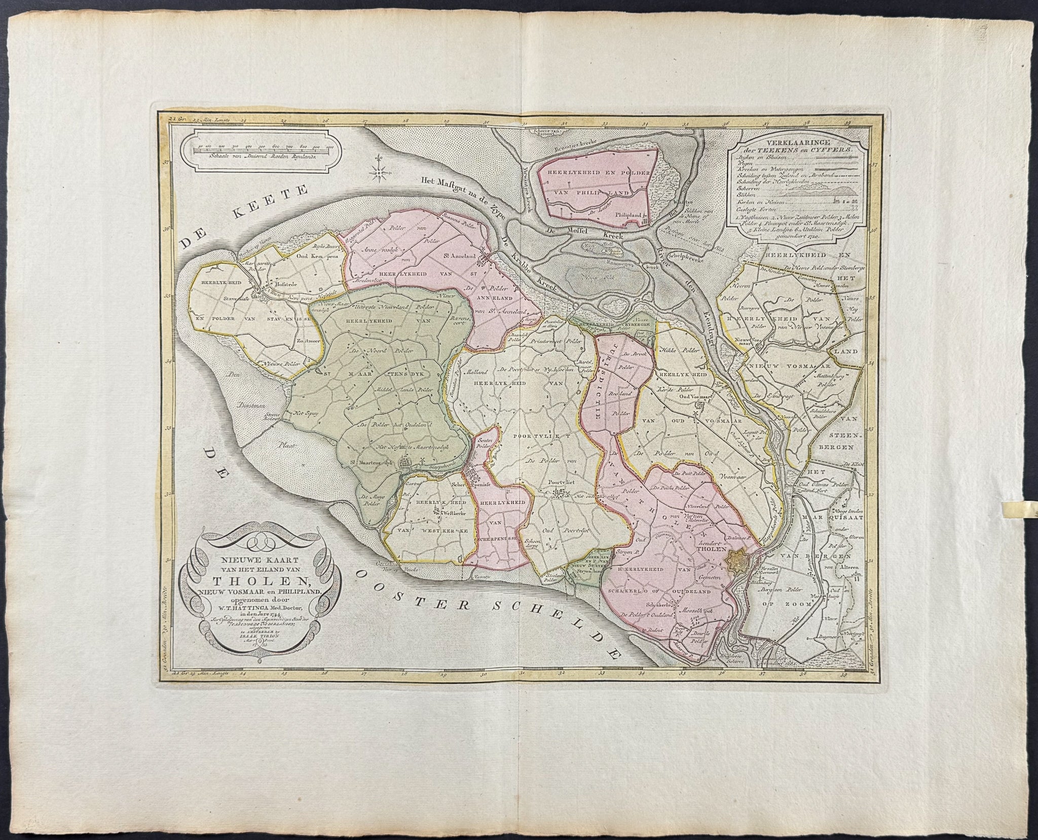 Map of Zeeland, Netherlands