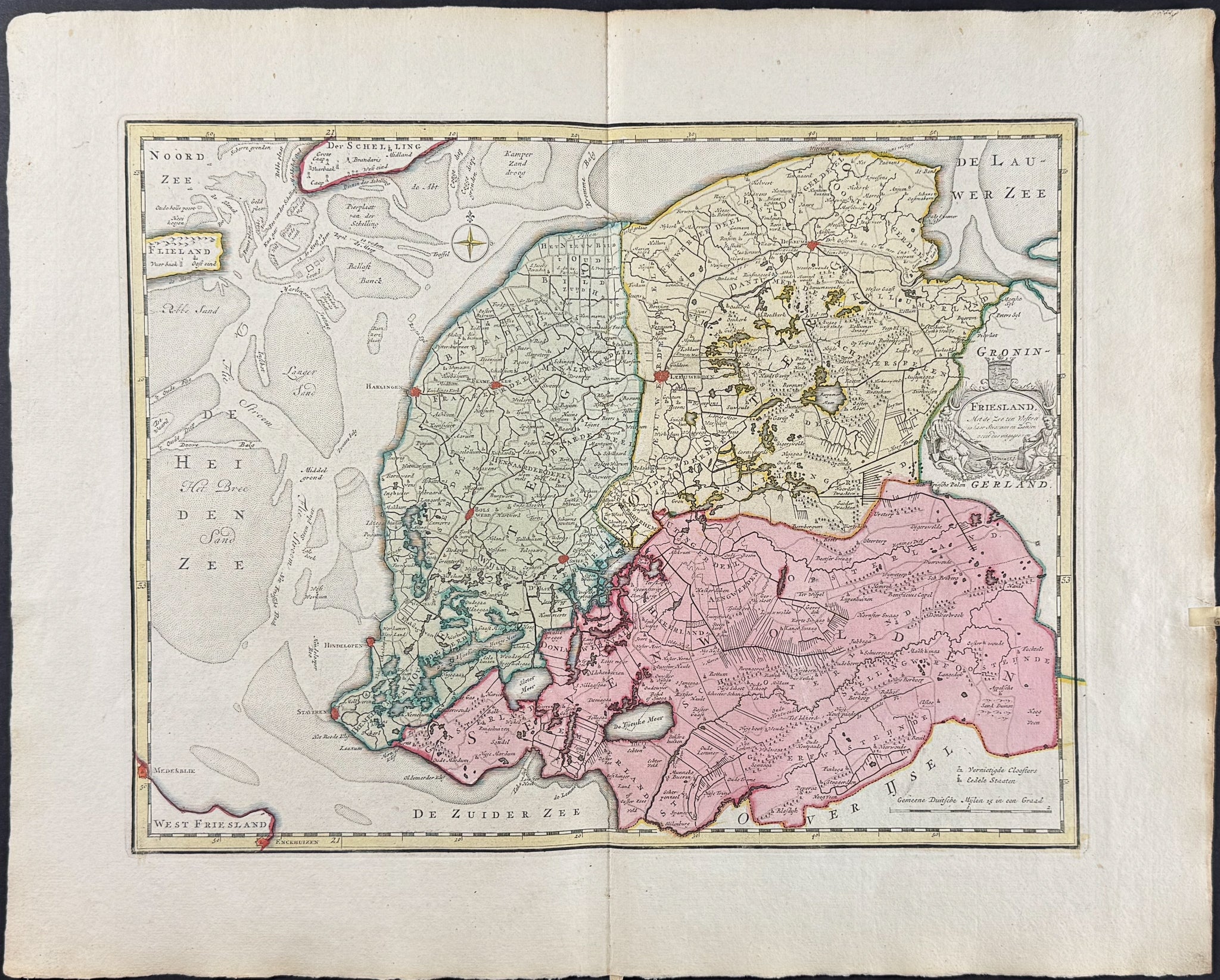 Map of Friesland, Netherlands